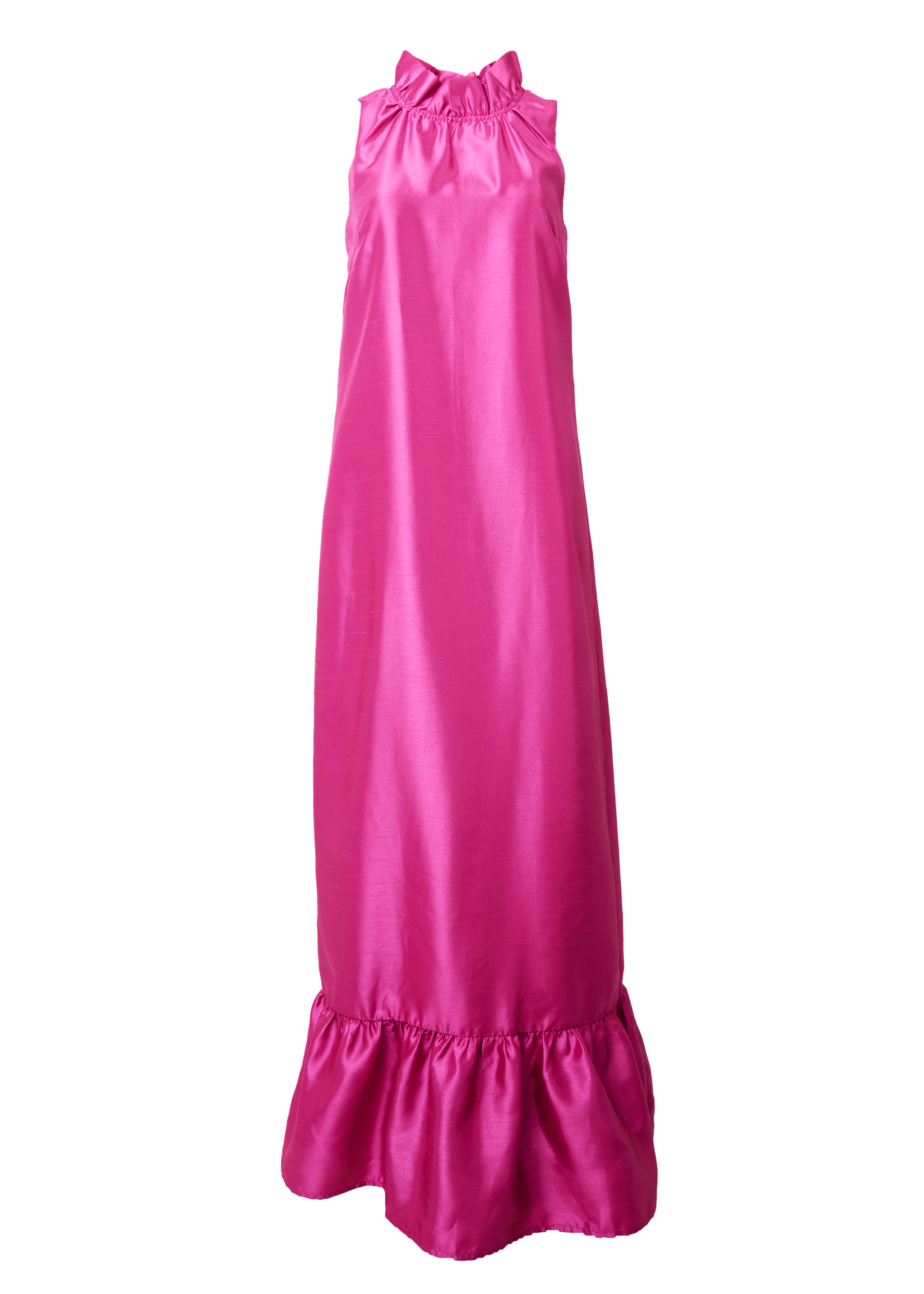 Camille Gown Hot Pink Dupioni