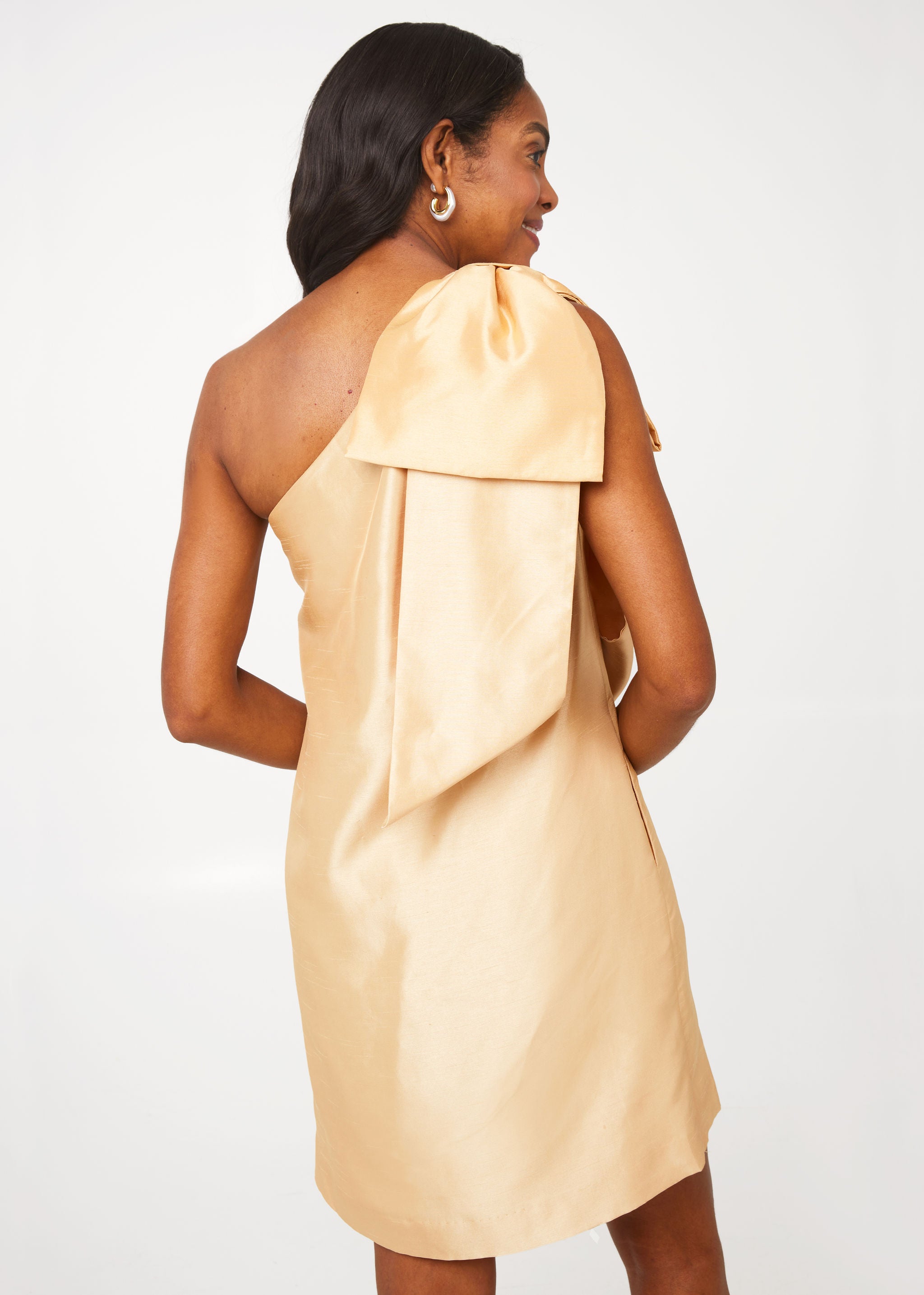 Cassie Dress Gold Dupioni