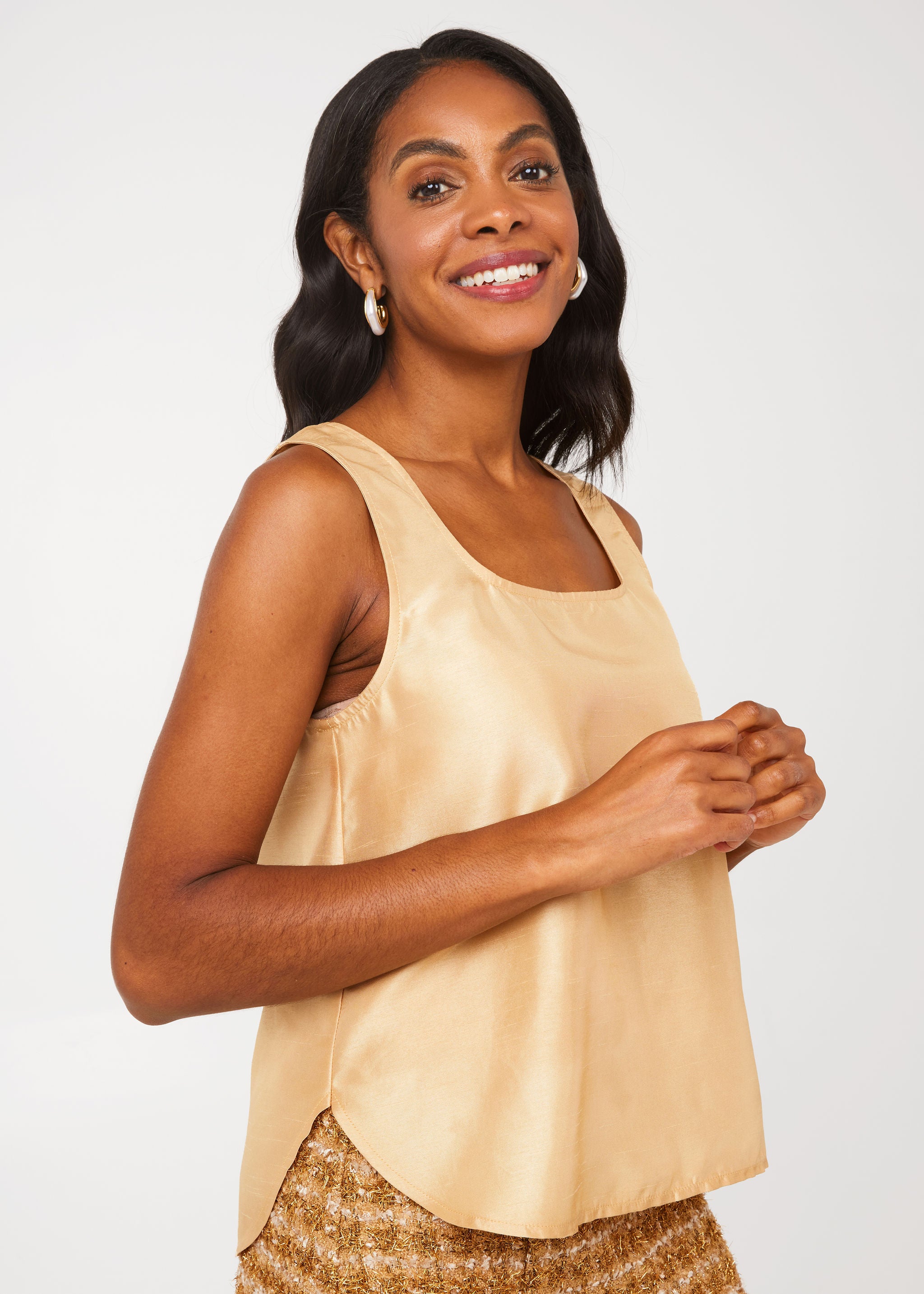 Zara Top Gold Dupioni