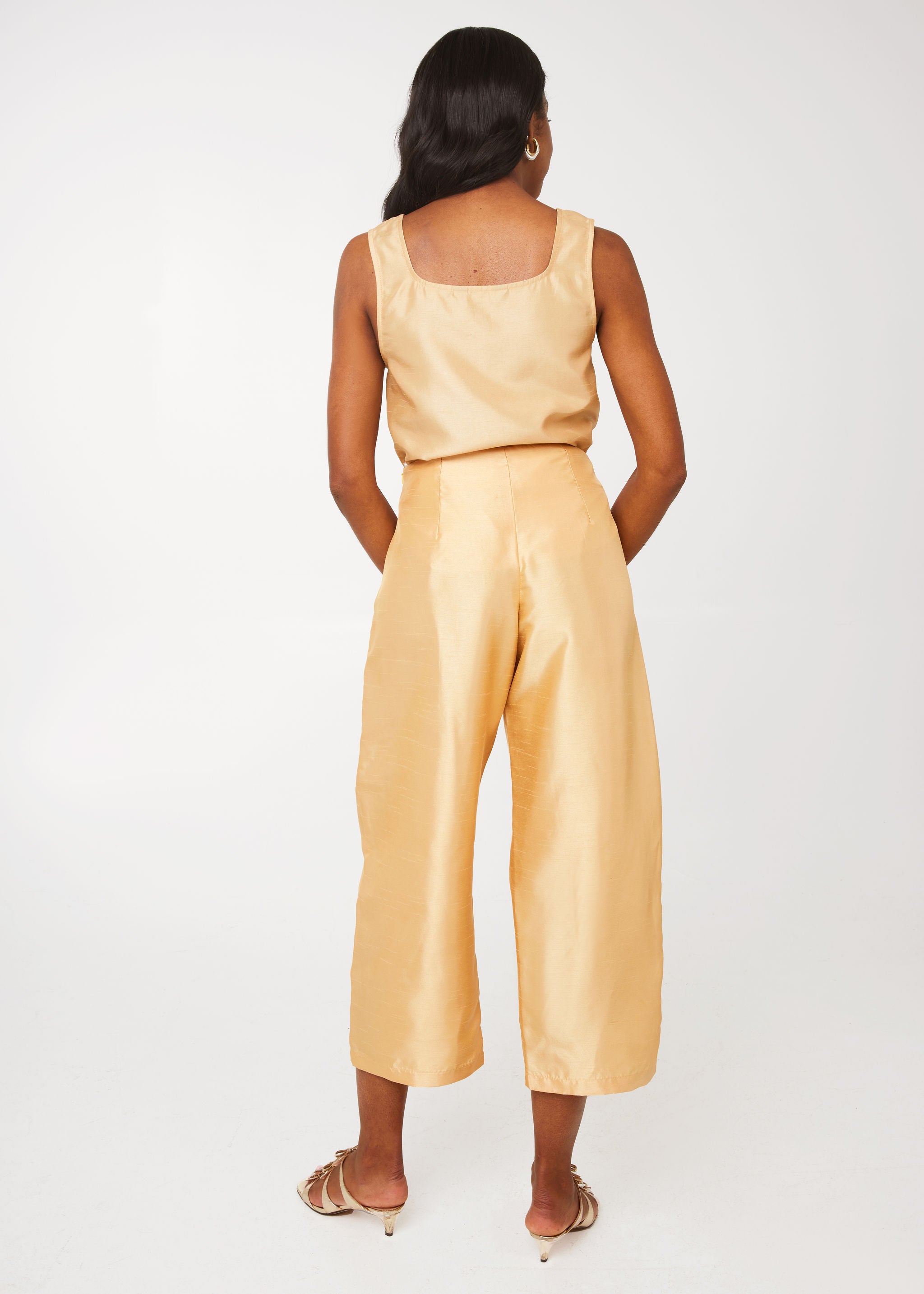 Taylor Pant Gold Dupioni