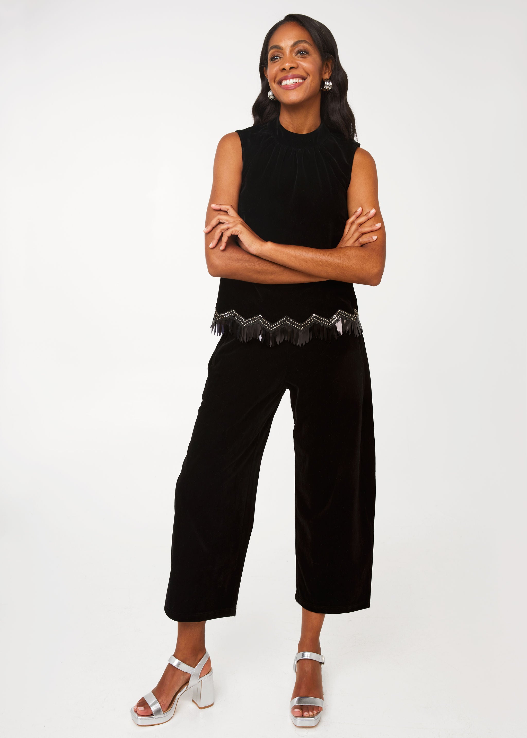 Brynn Top Black Velvet