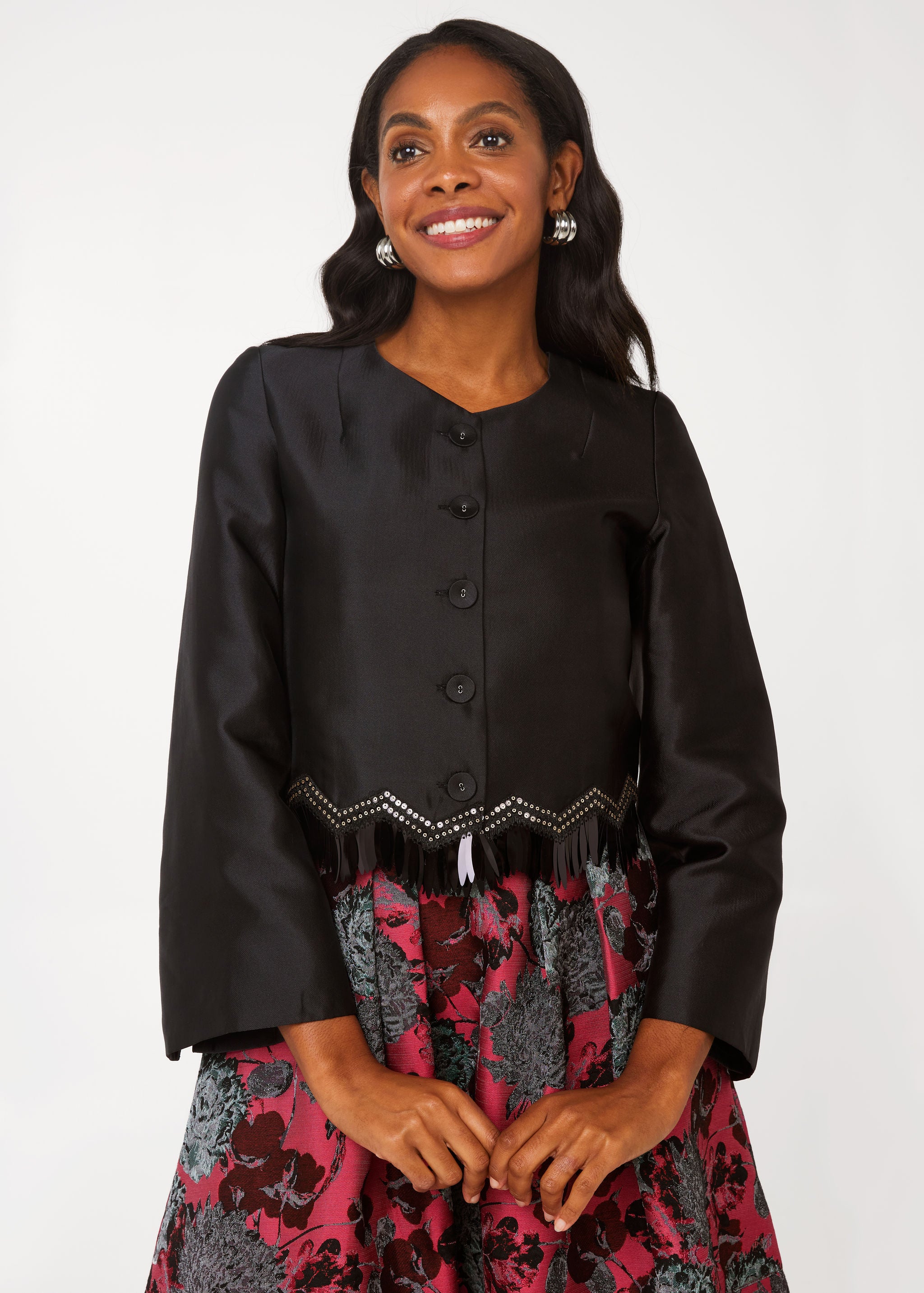 Kennedy Jacket Black Mikado