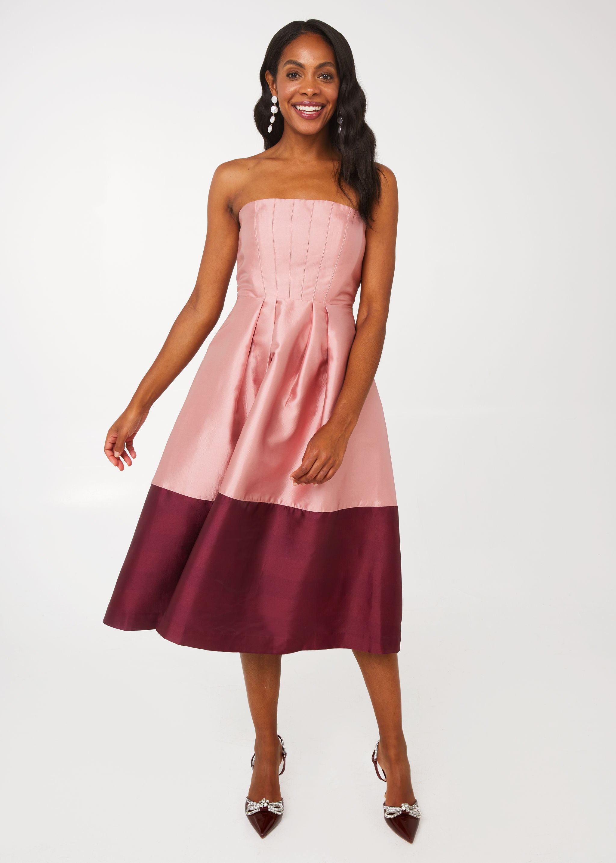 Catherine Dress Blush Mikado