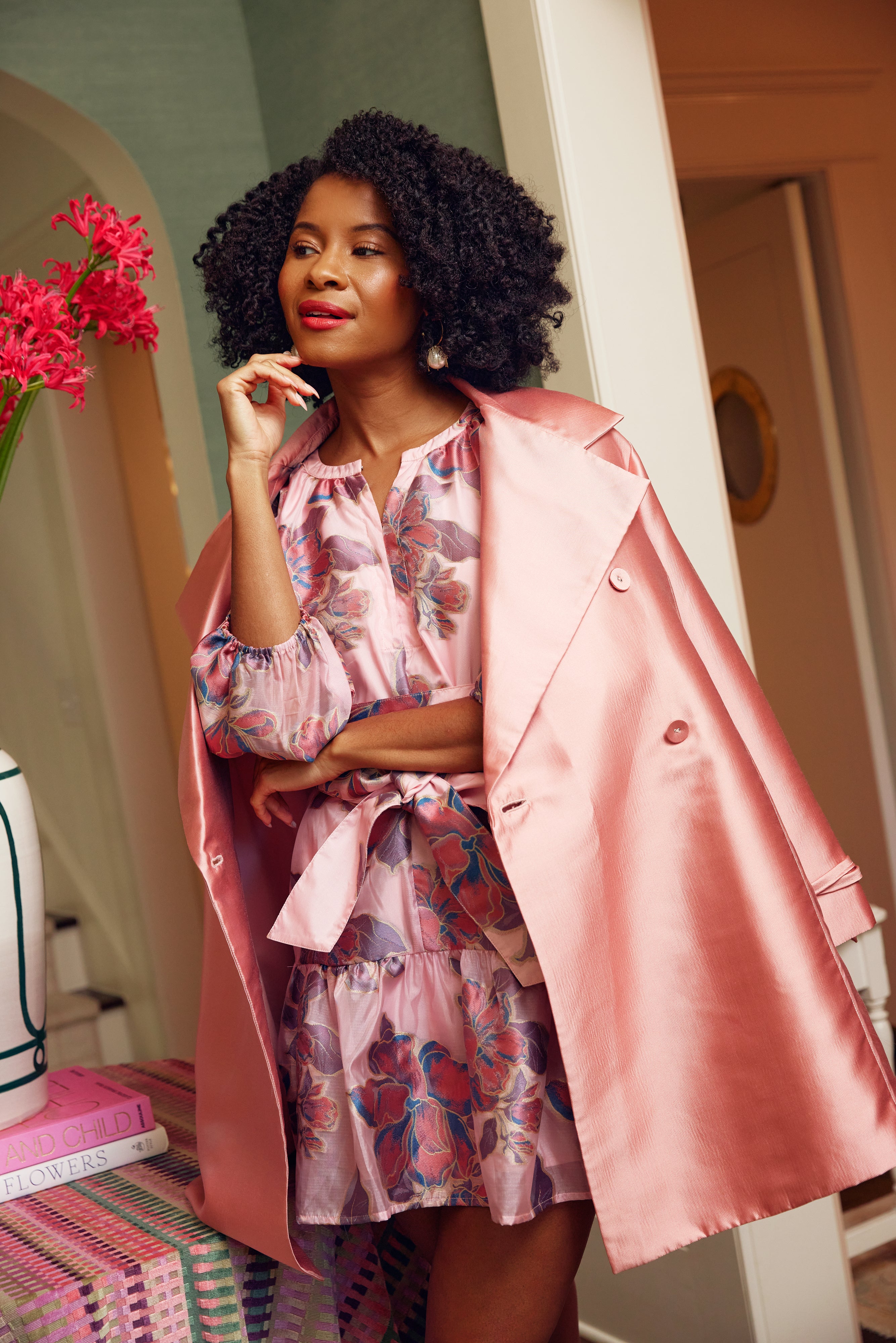 Marisol Coat Blush Mikado