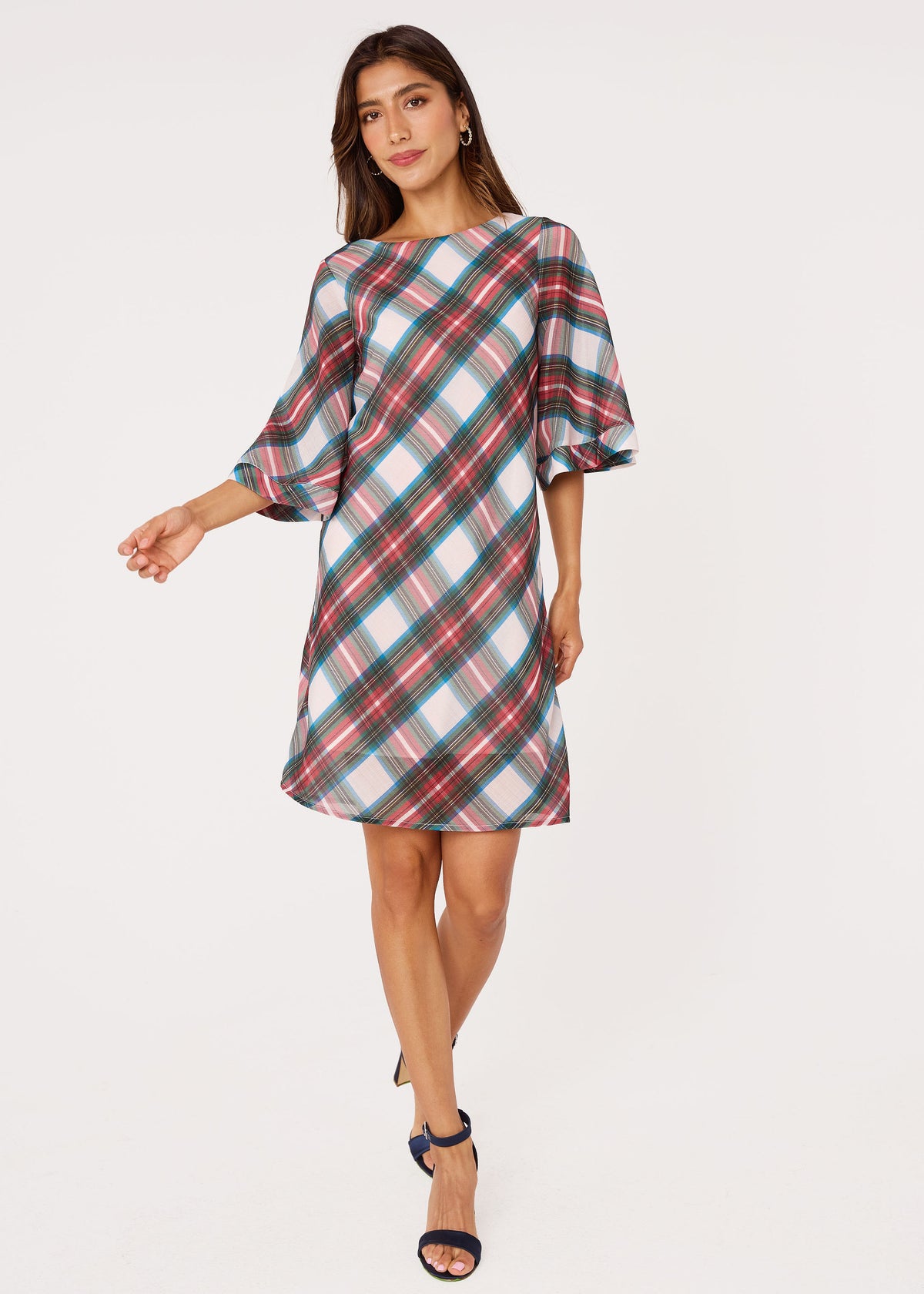 Blythe Dress Holiday Tartan Chiffon