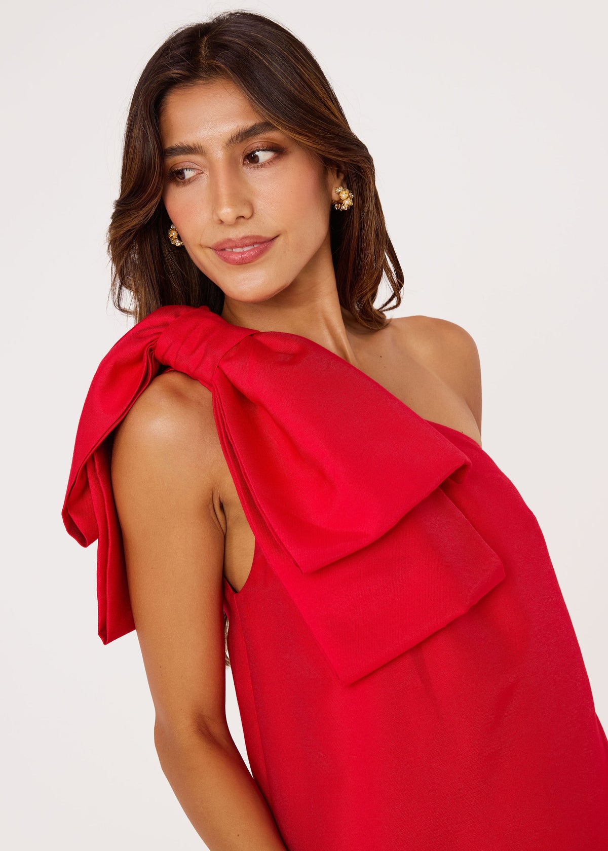 Cassie Gown Red Mikado