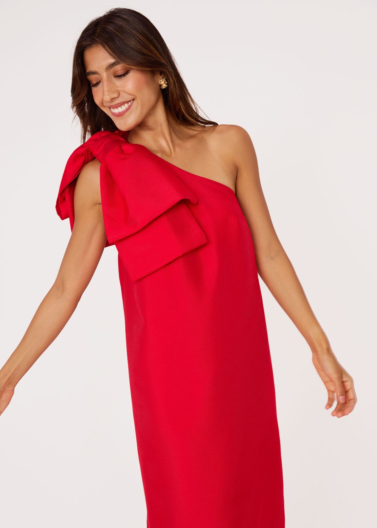 Cassie Gown Red Mikado