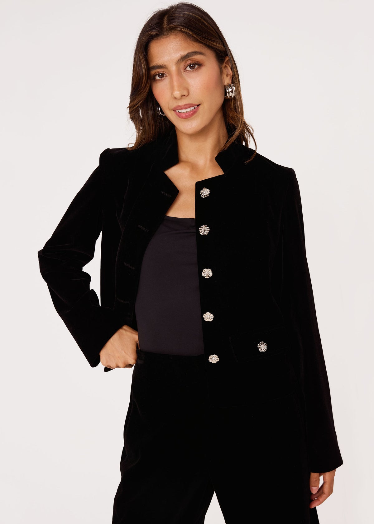 Onassis Jacket Black Velvet