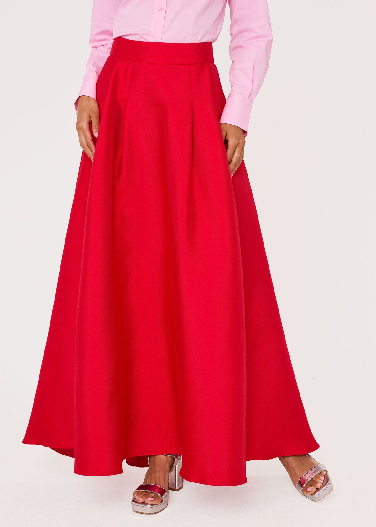 Olivia Skirt Red Mikado