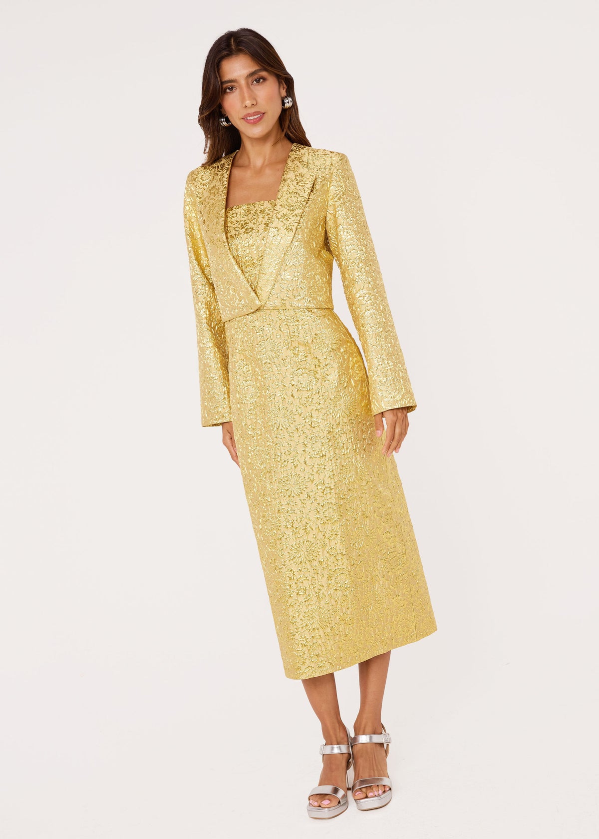 Lenox Jacket Gold Damask Jacquard
