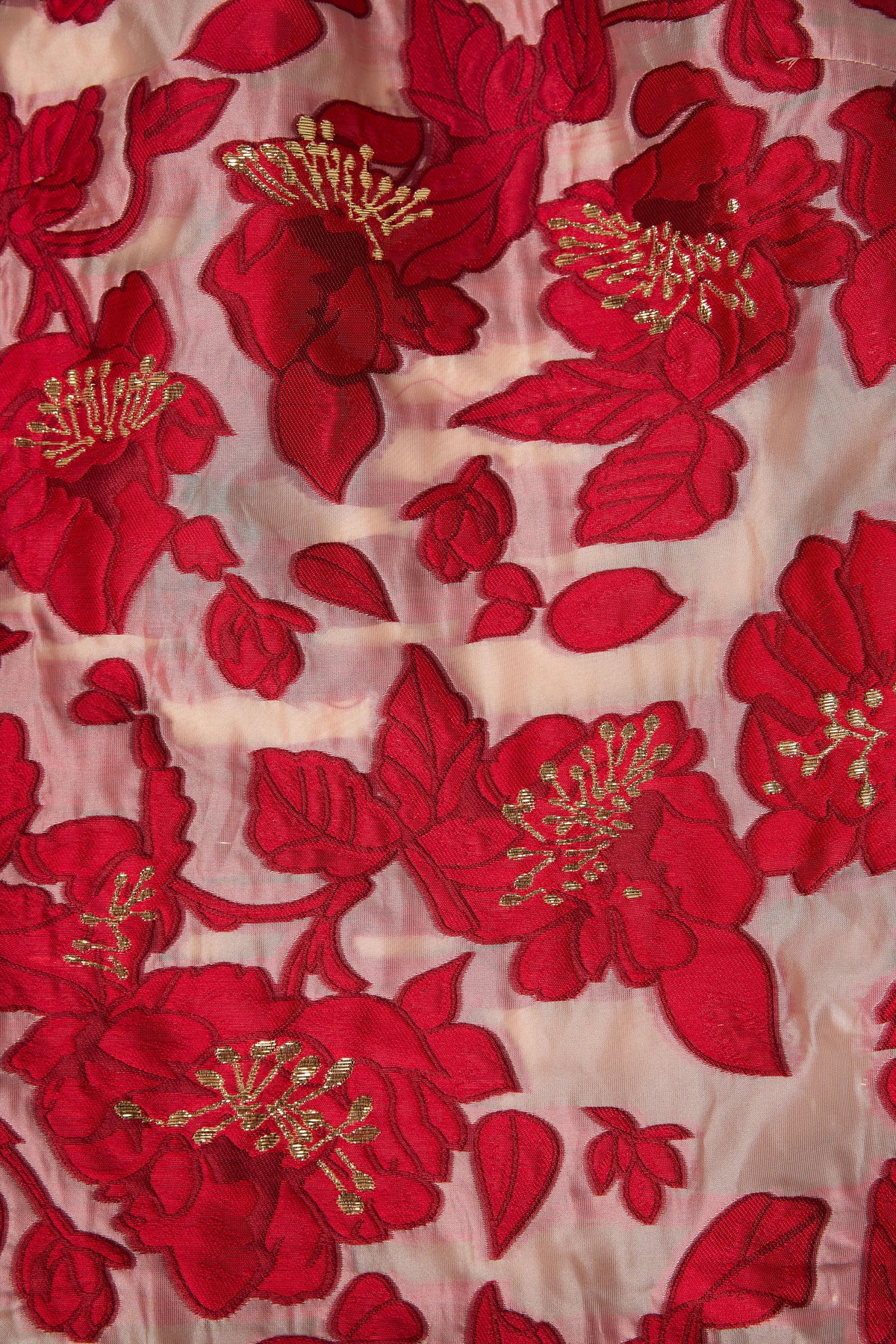 Camille Gown Red Blossom Organza