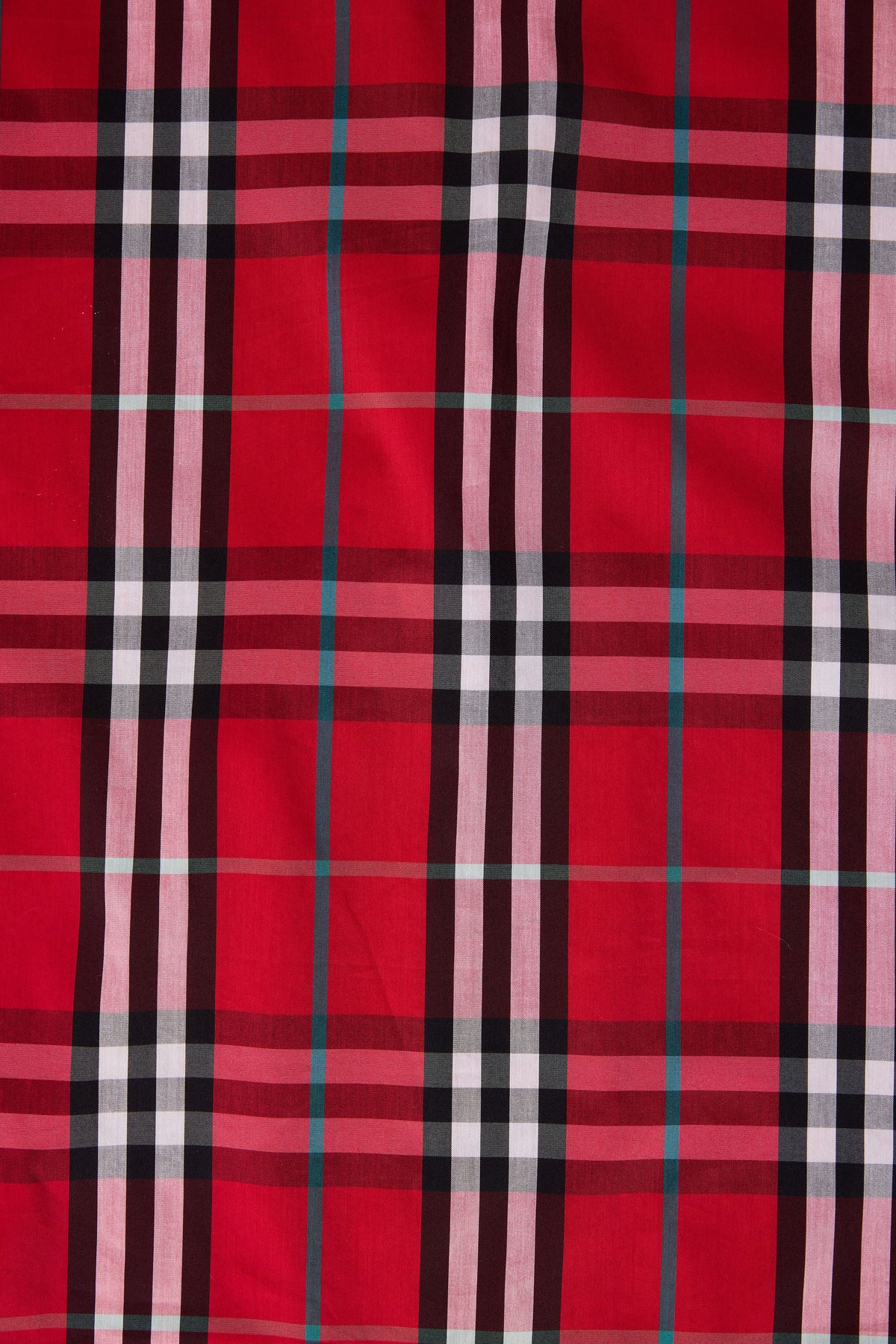 Cecilia Midi Dress Short Sleeve Red Plaid Poplin