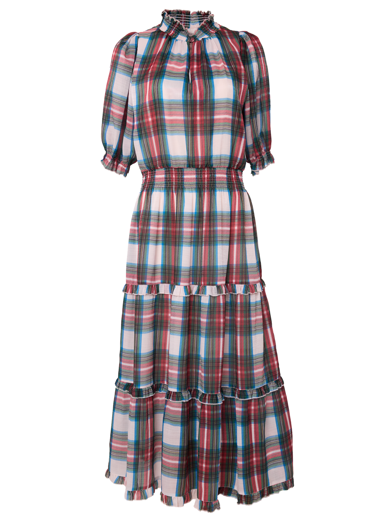Bennett Gown Holiday Tartan Chiffon