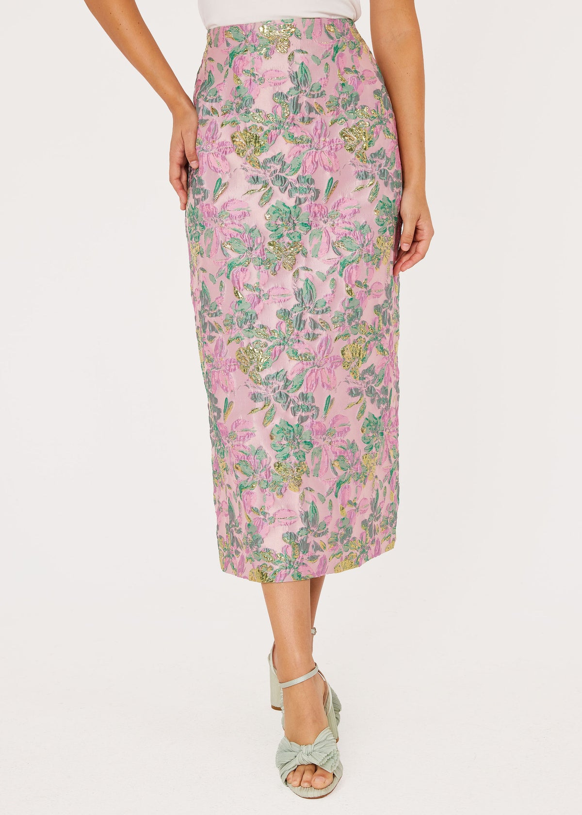 Lily Skirt Mauve Magnolia Jacquard