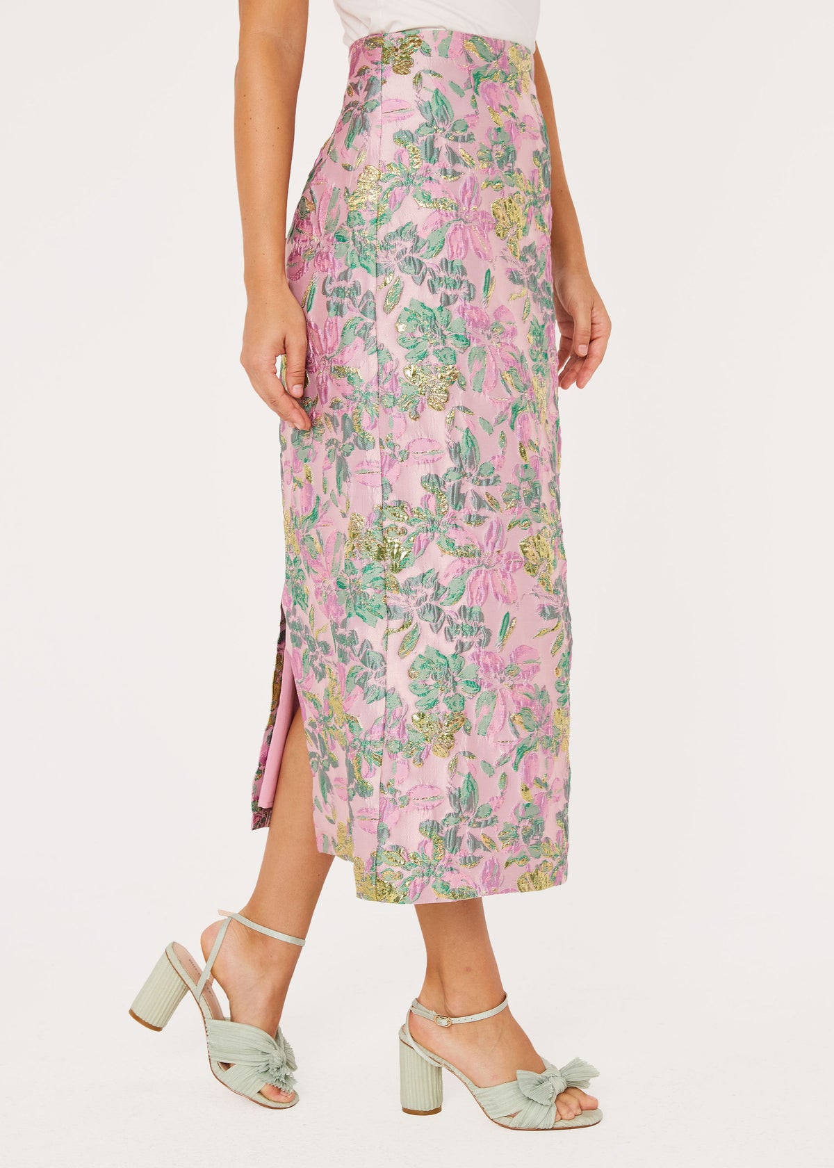 Lily Skirt Mauve Magnolia Jacquard