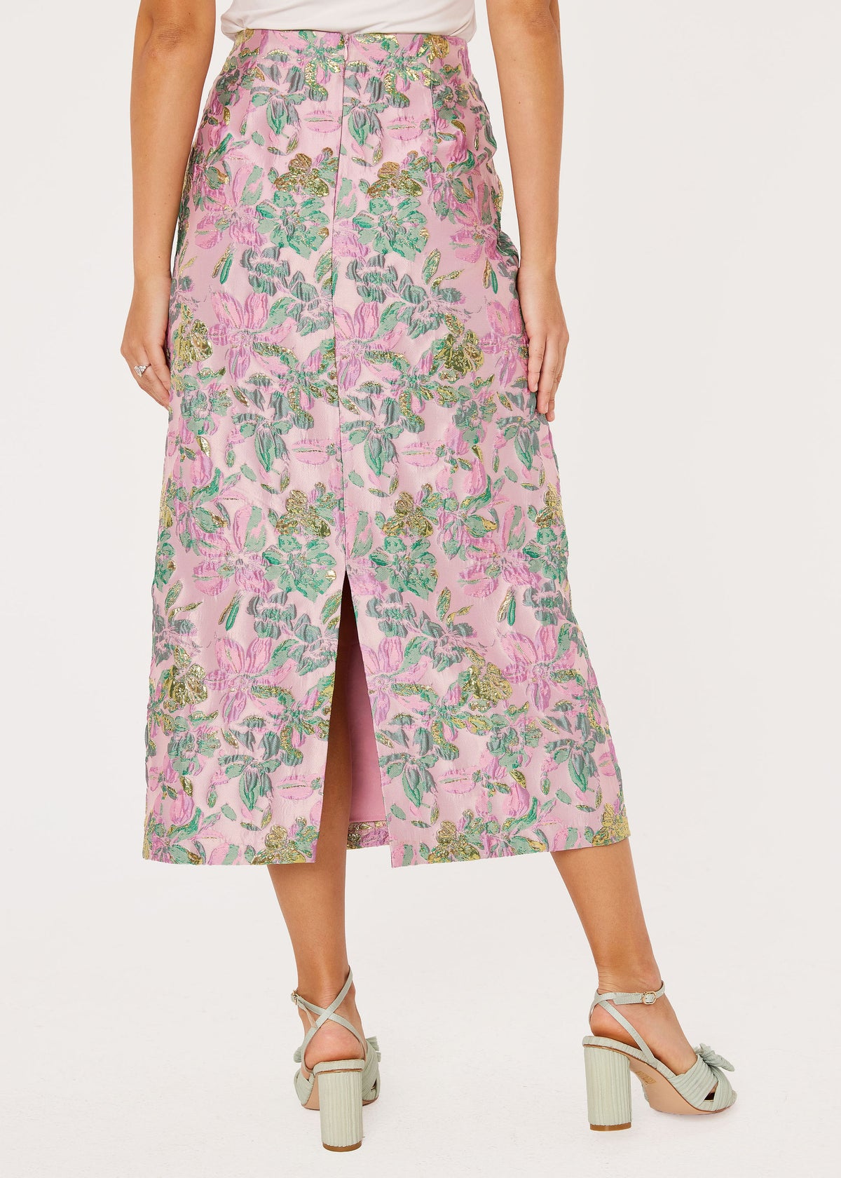 Lily Skirt Mauve Magnolia Jacquard