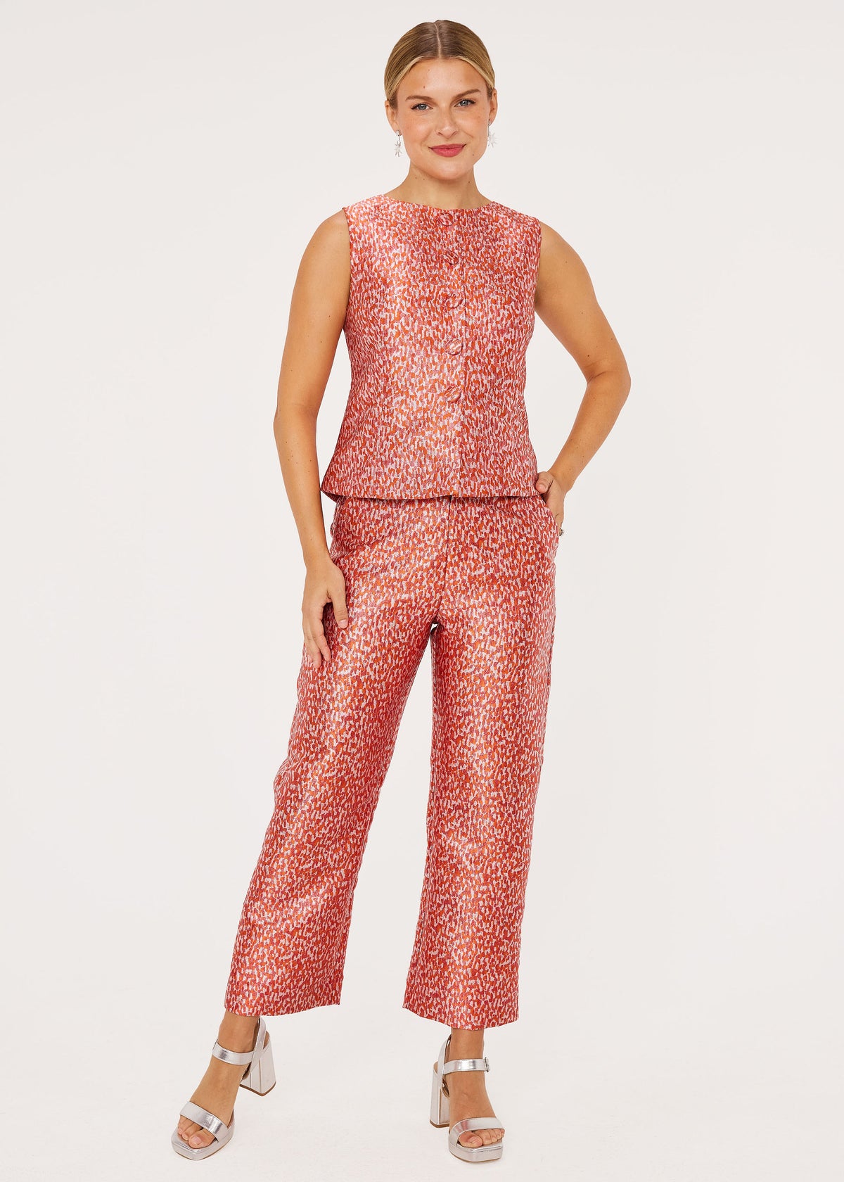 Callie Top Sunset Shimmer Jacquard