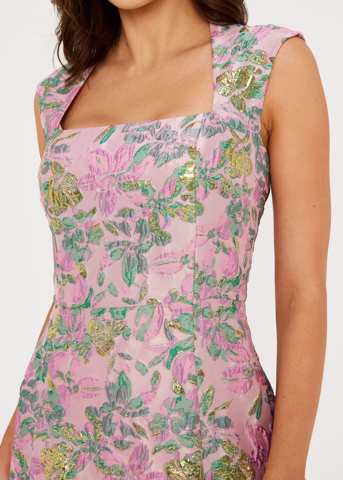 Lydia Gown Mauve Magnolia Jacquard