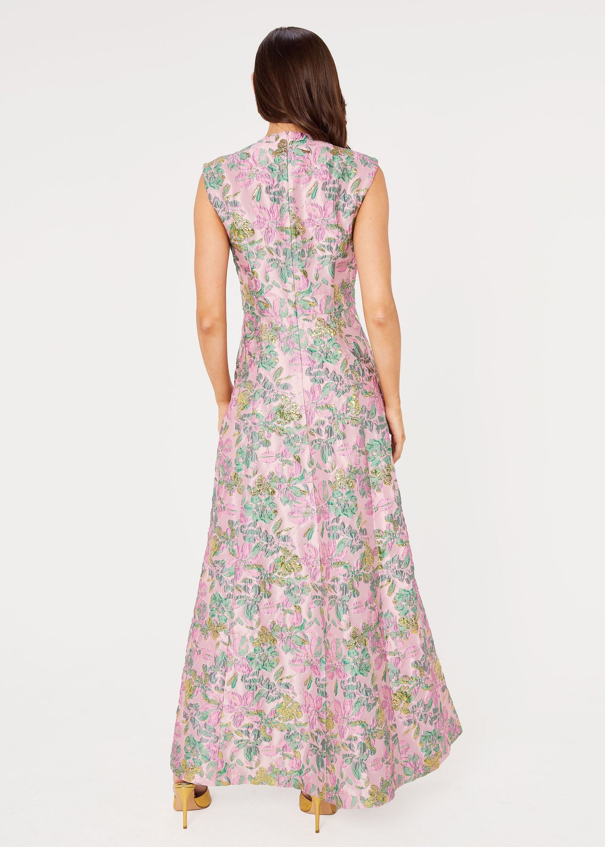 Lydia Gown Mauve Magnolia Jacquard