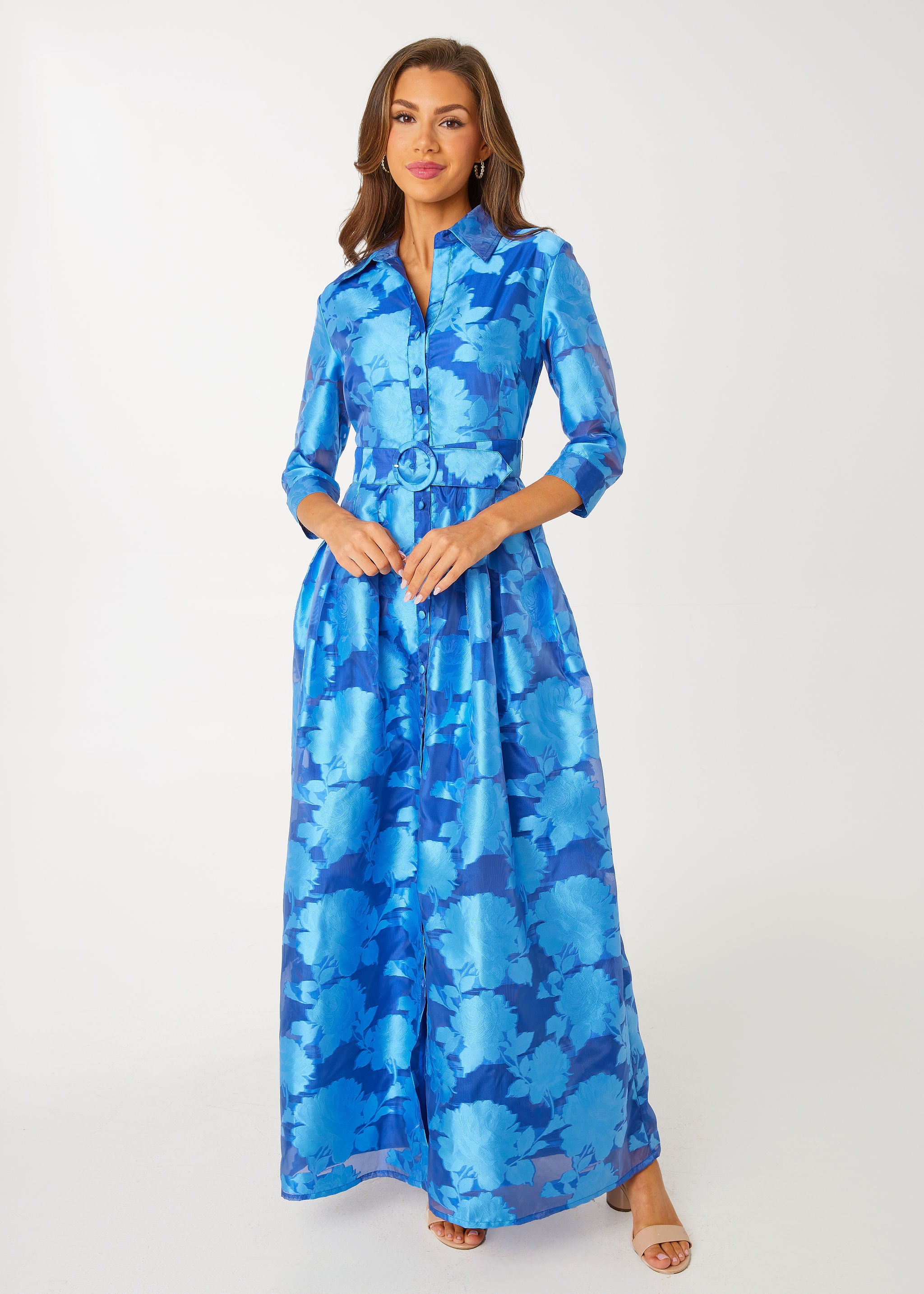 Cecilia Gown Blue Tea Rose Organza