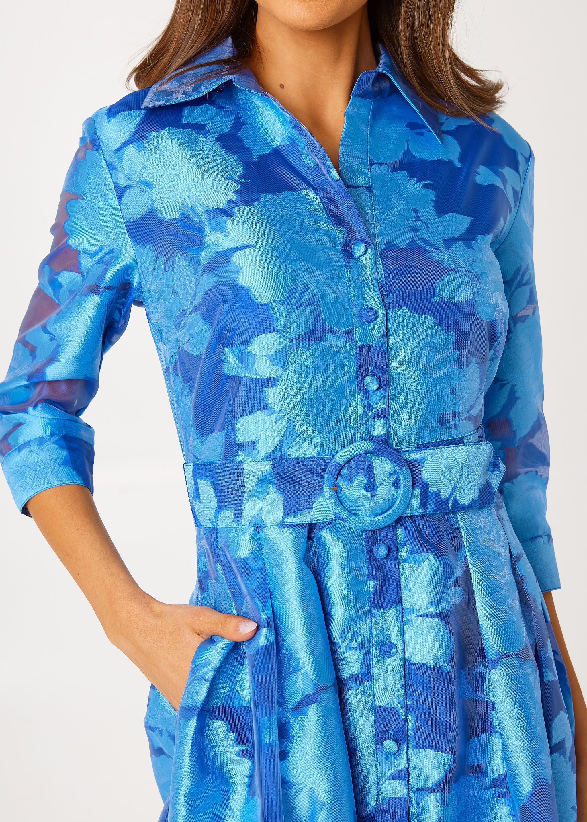 Cecilia Gown Blue Tea Rose Organza