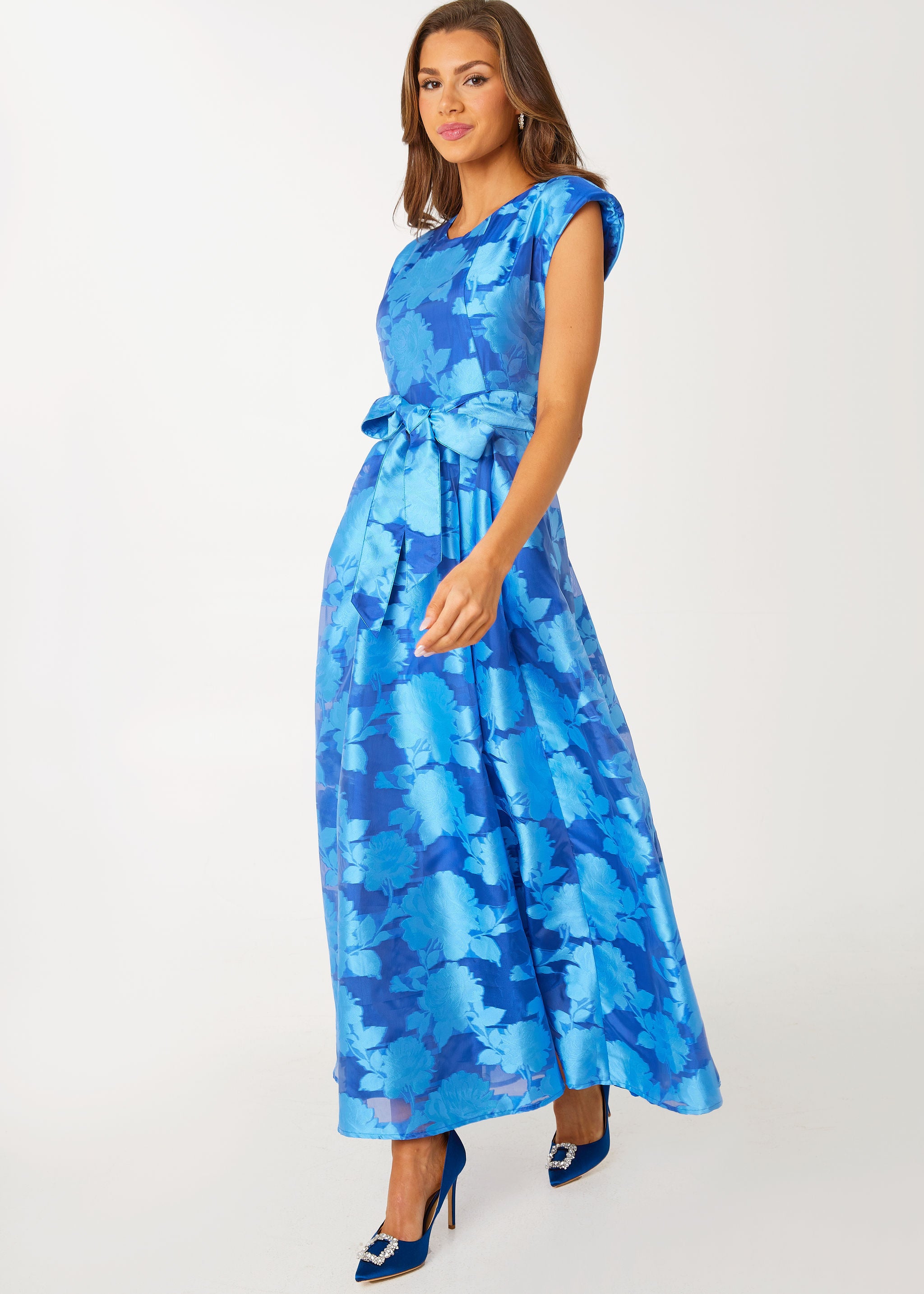 Olivia Gown Blue Tea Rose Organza