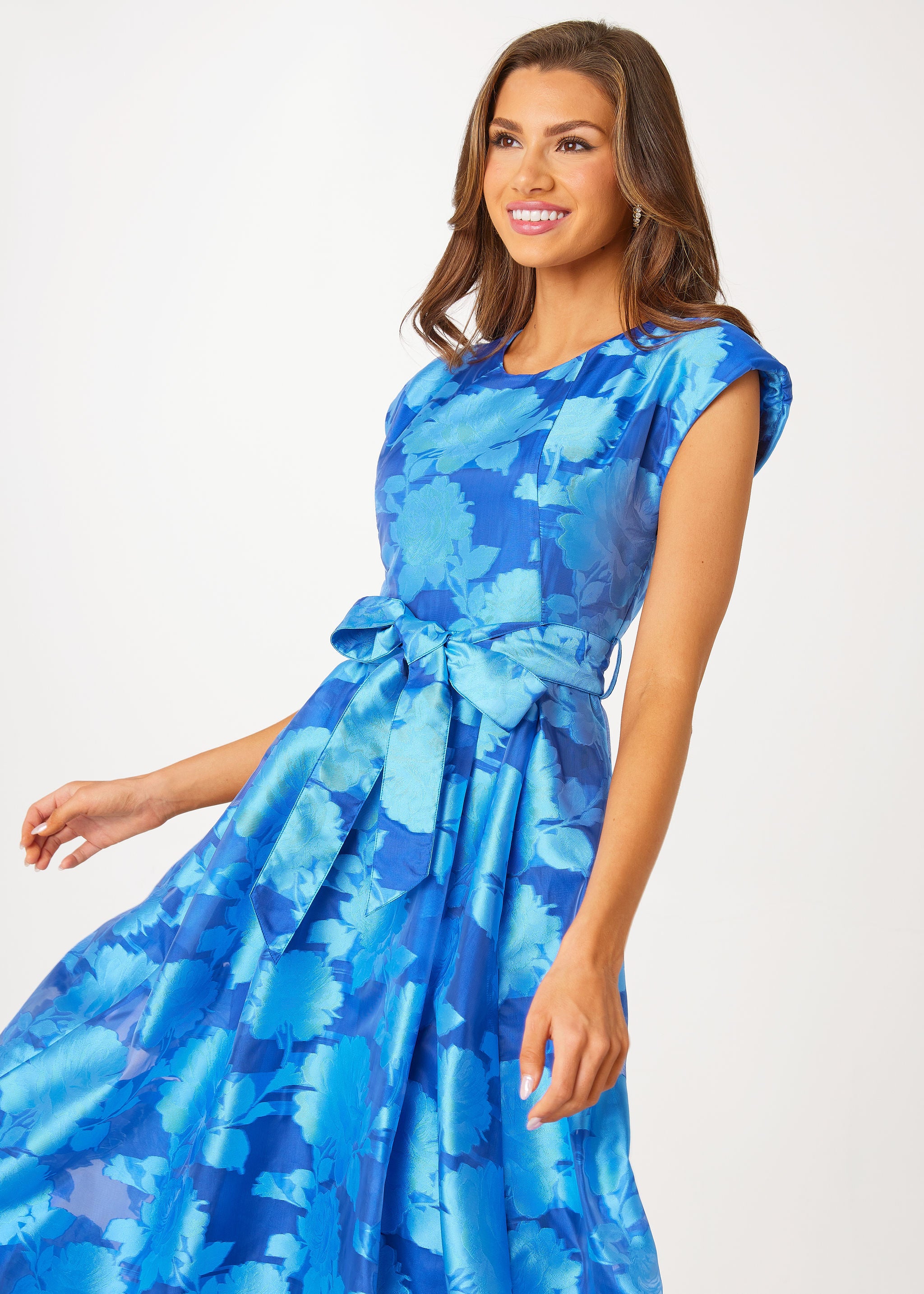 Olivia Gown Blue Tea Rose Organza