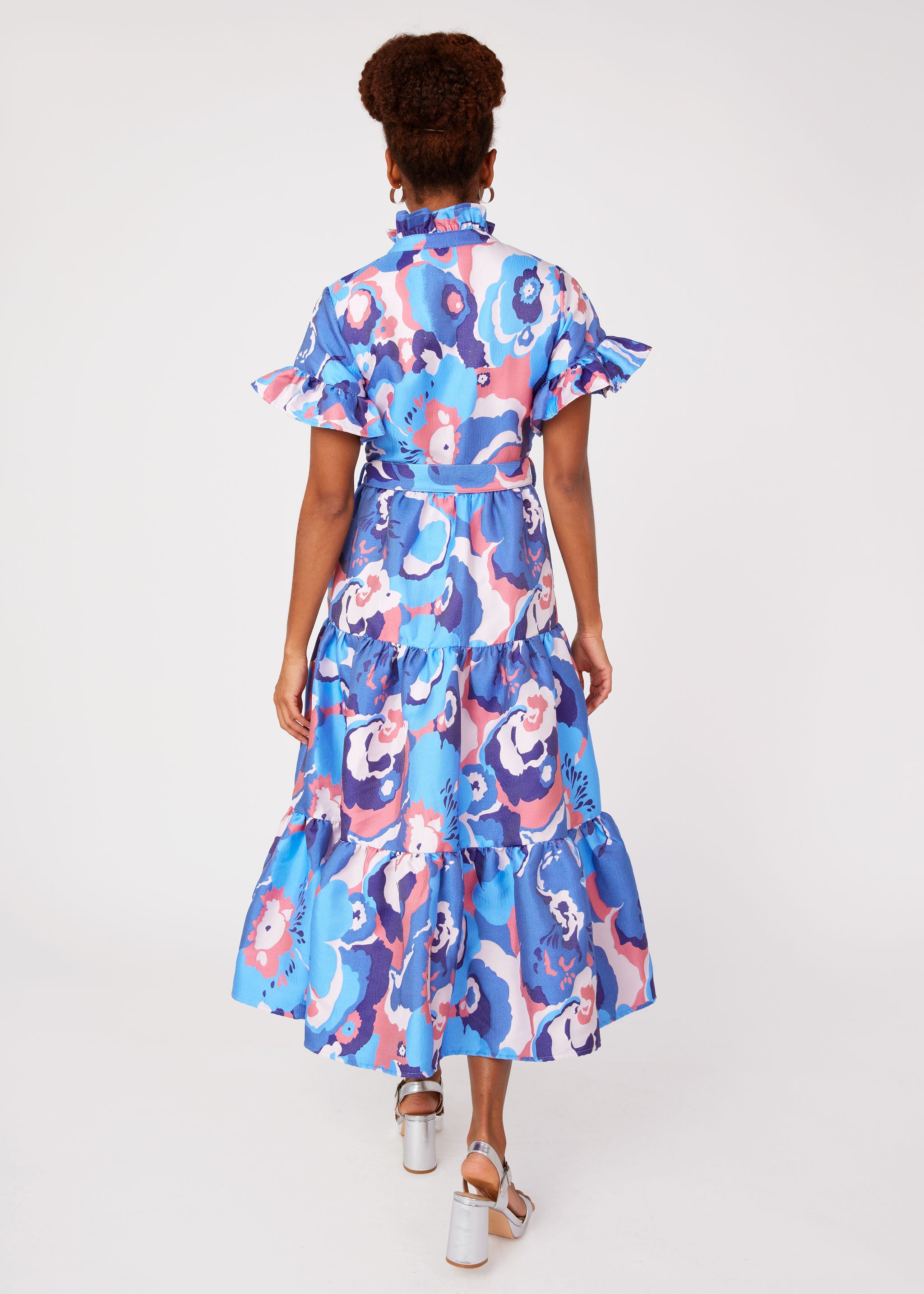 Sadie Maxi Dress Blue Retro Jacquard