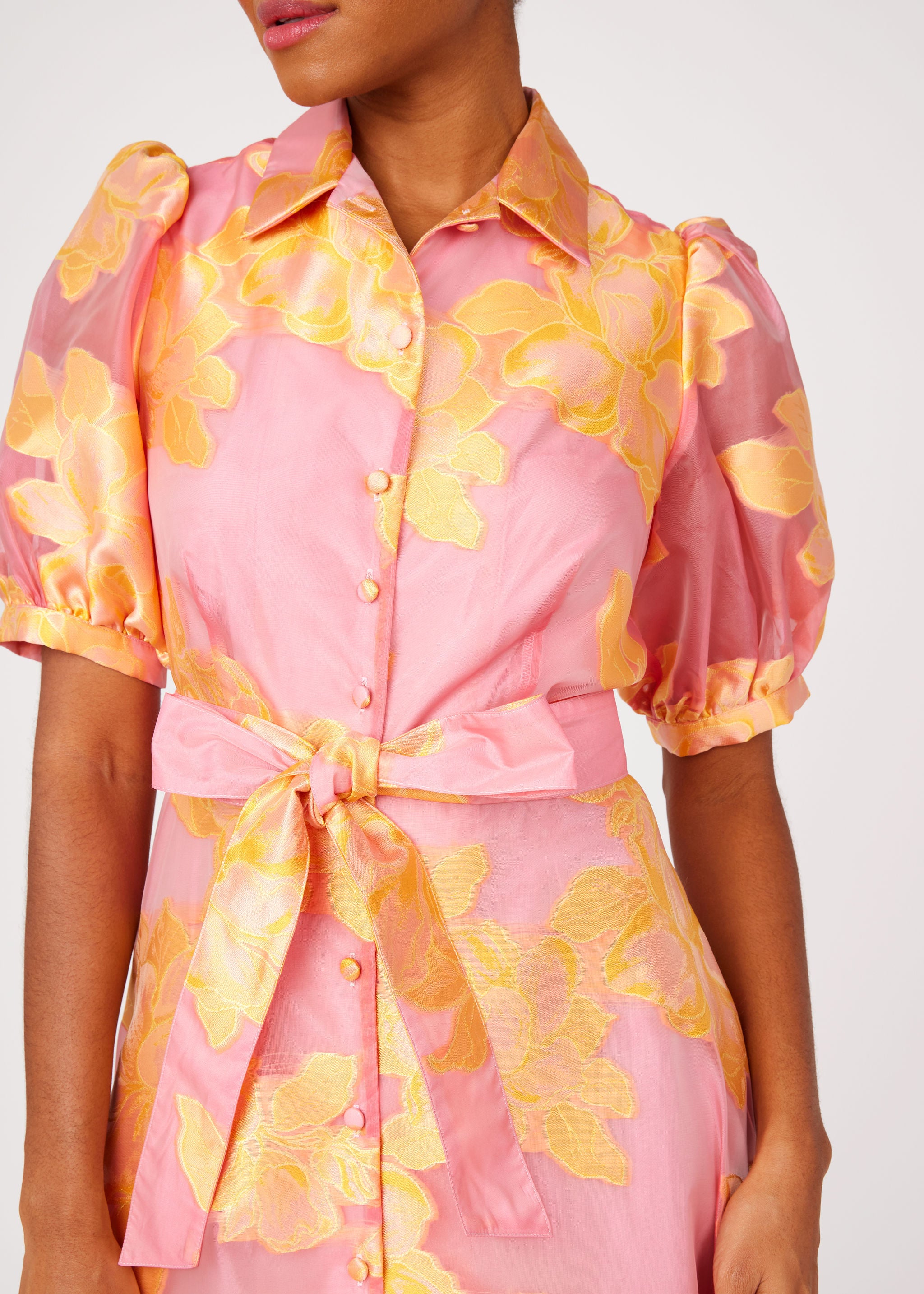 Charlotte Gown Sorbet Peony Organza