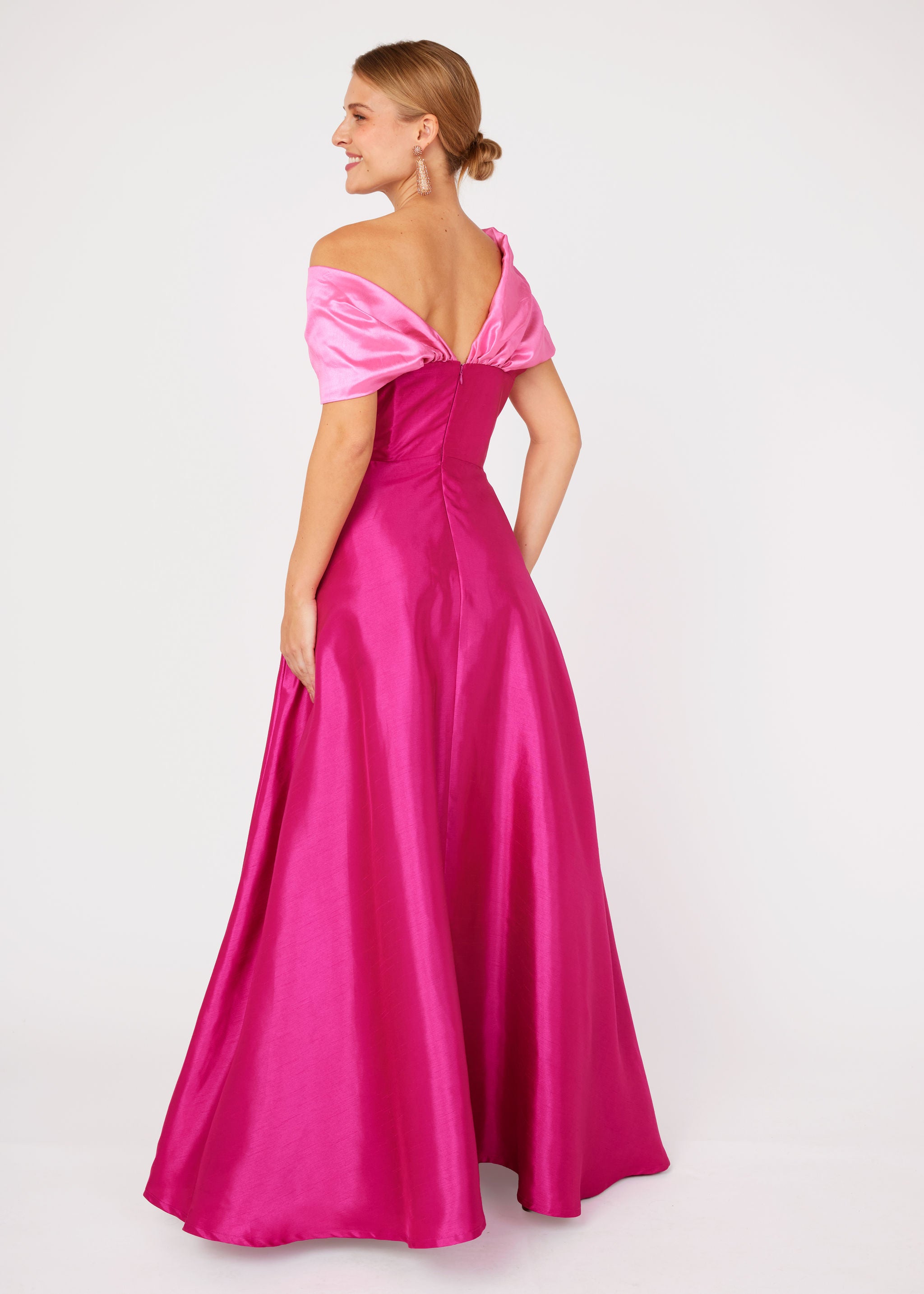 Amelia Gown Pink Dupioni