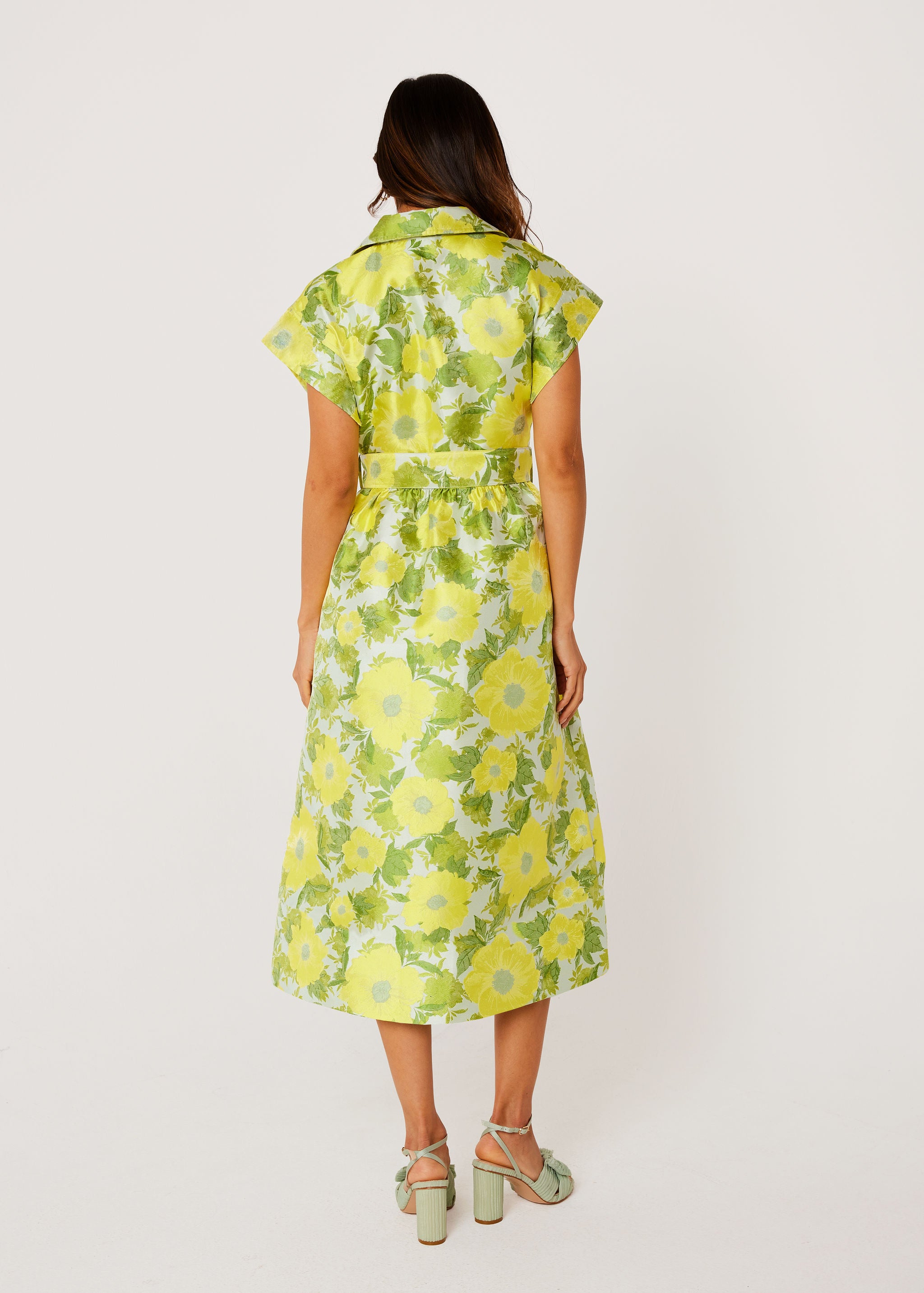 Harper Dress Citron Garden Jacquard