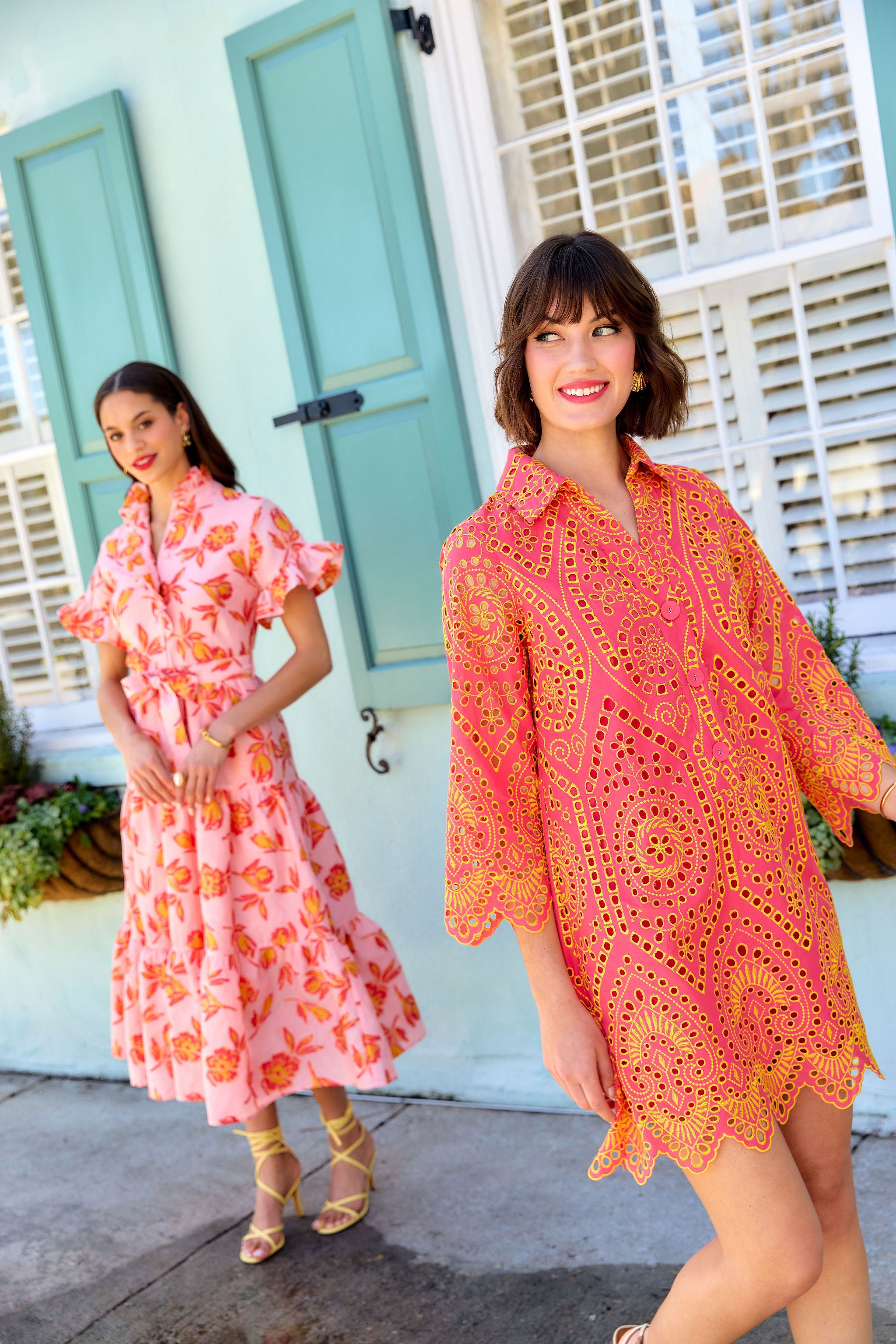 Sadie Maxi Dress Orange Tropical Tulip Jacquard