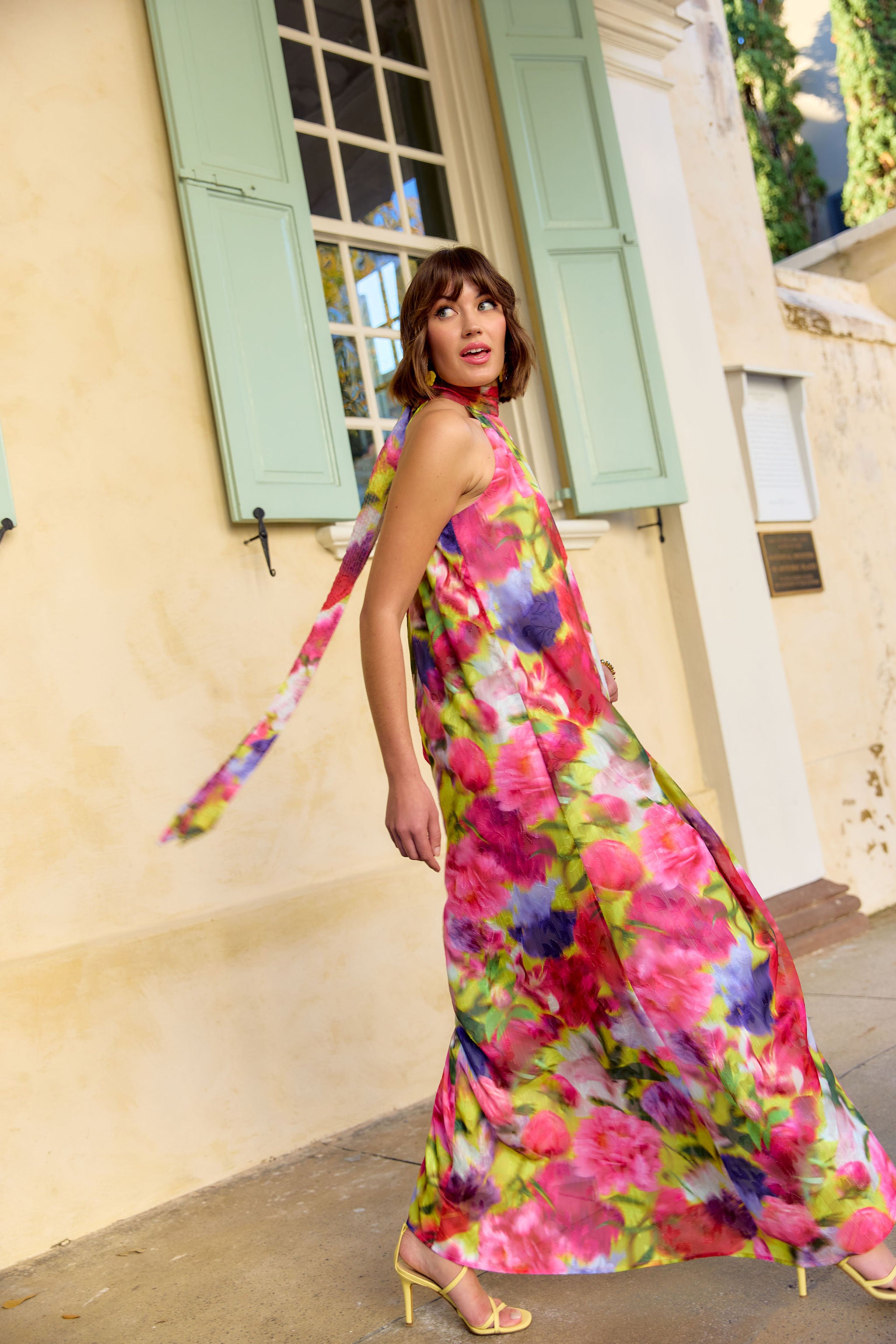 Rory Gown Art Bloom Chiffon