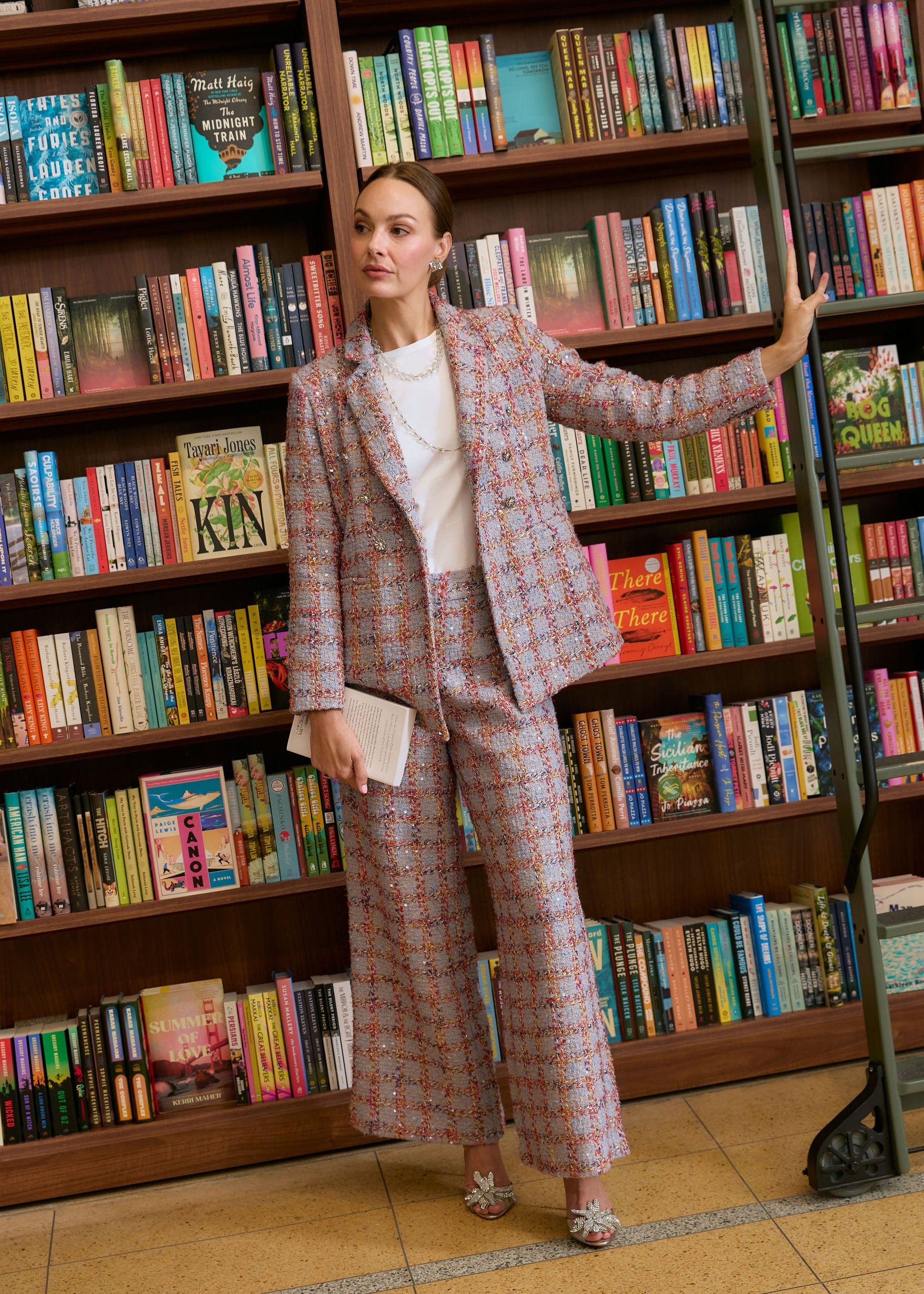 Carter Trouser Windowpane Ribbon Tweed