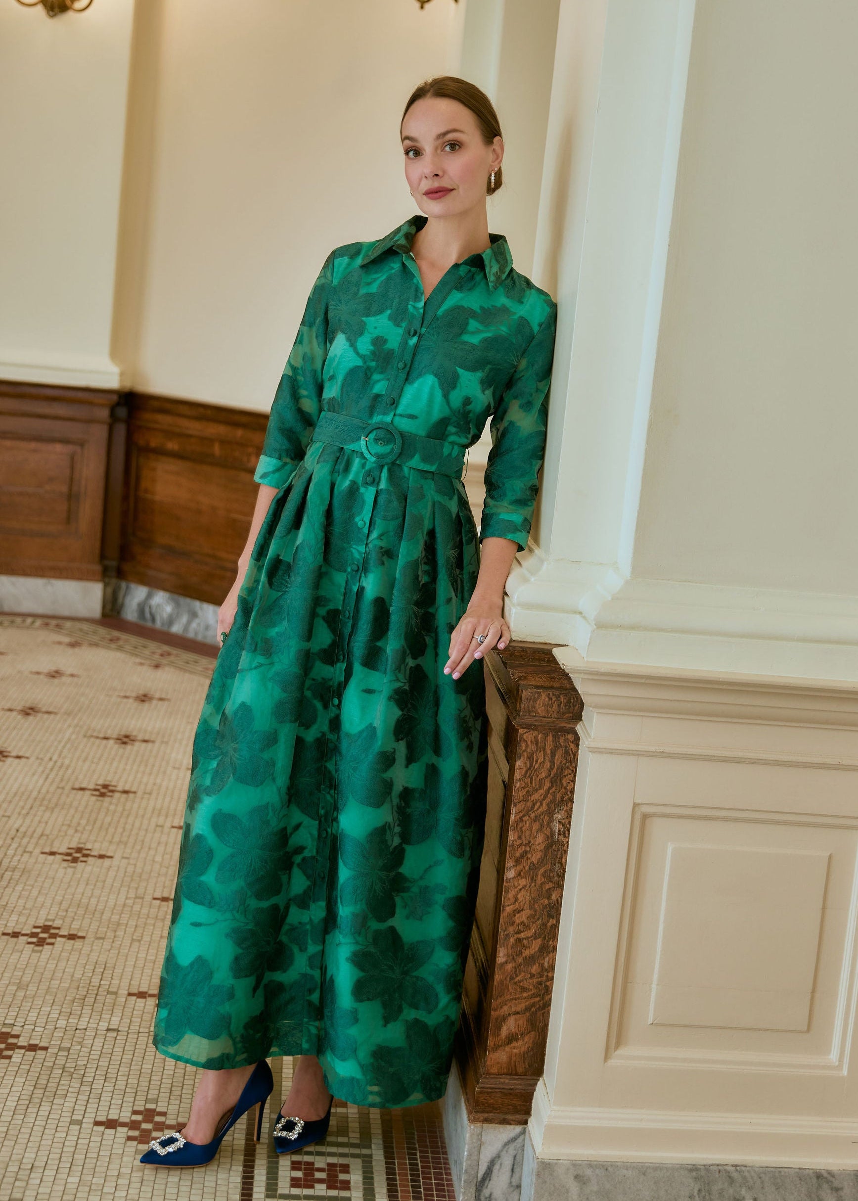 Cecilia Gown Emerald Azalea Organza