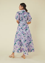 Charlotte Collared Gown Organza Bloom