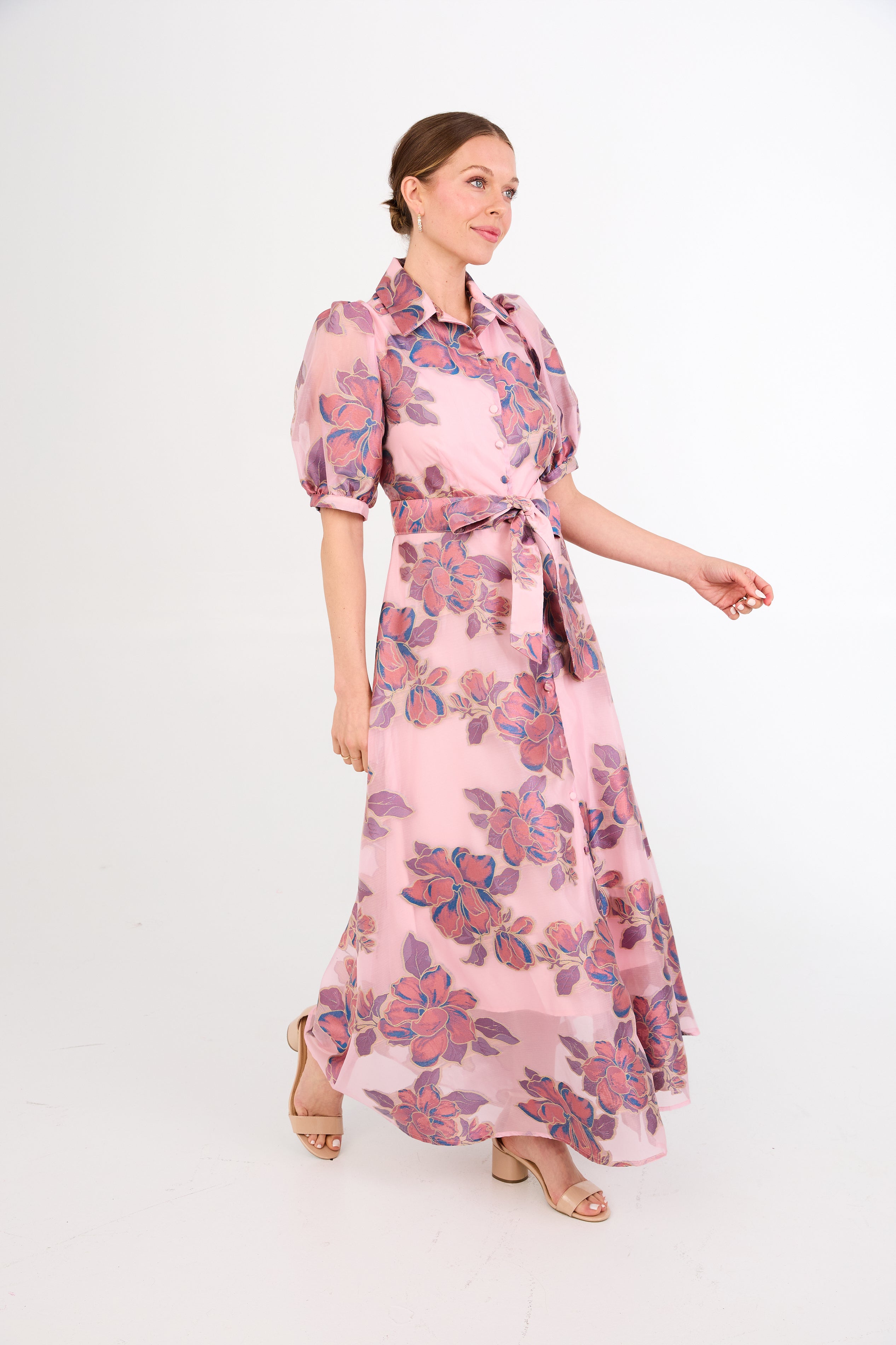 Charlotte Gown Pink Peony Organza