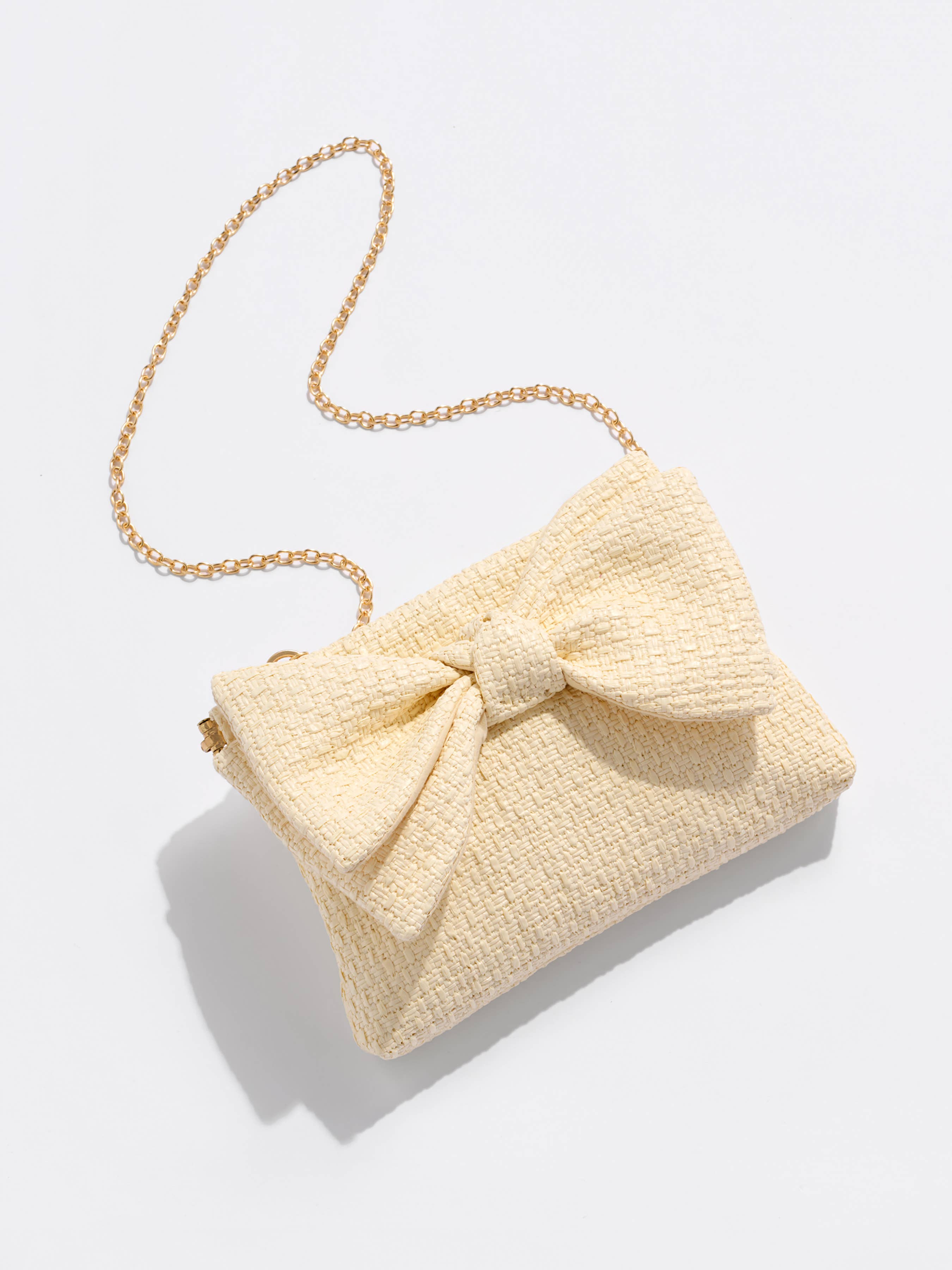VERA BOW CLUTCH,IVORY