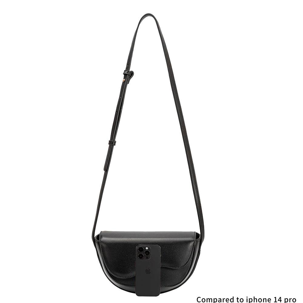 Frieda Black Recycled Vegan Crossbody Bag