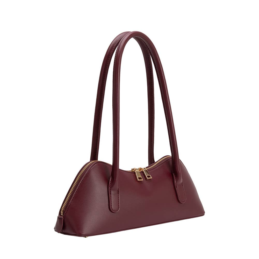 Dakota Burgundy Recycled Vegan Shoulder Bag