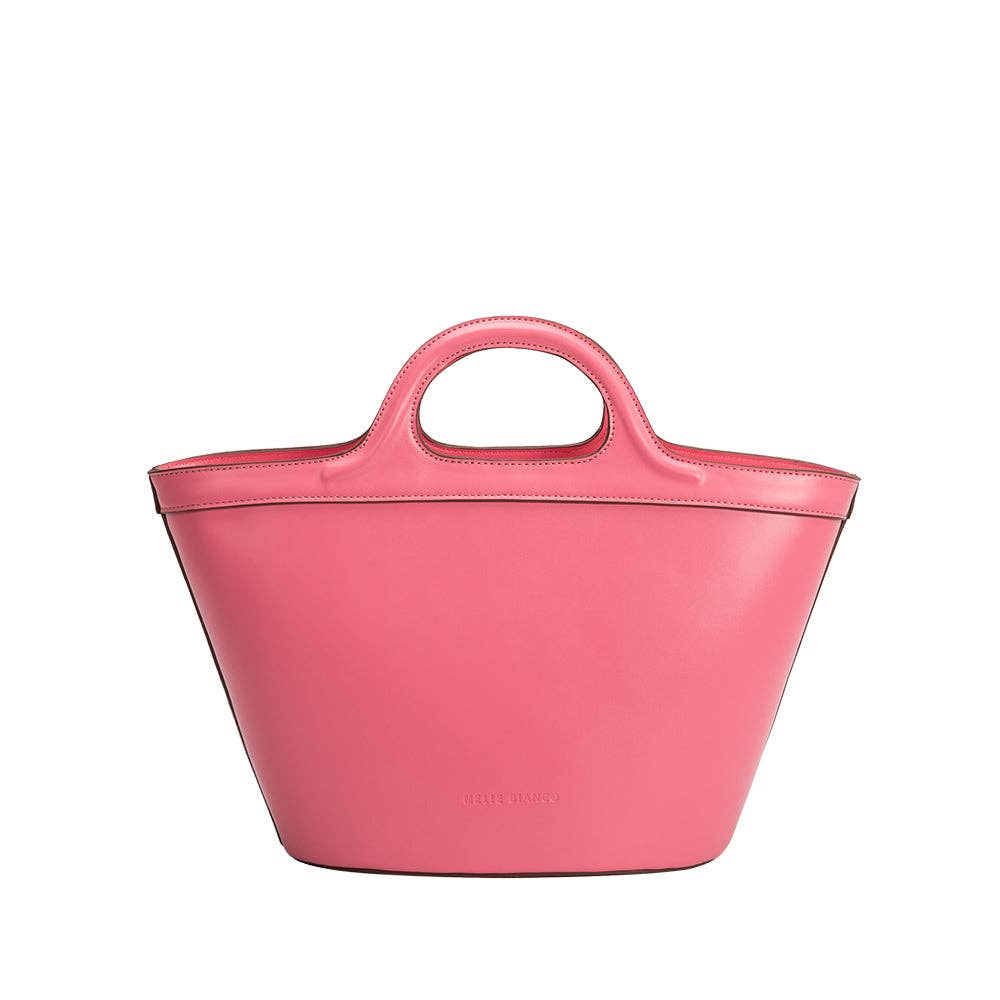 Amalfi Recycled Vegan Medium Top Handle Bag in Pink