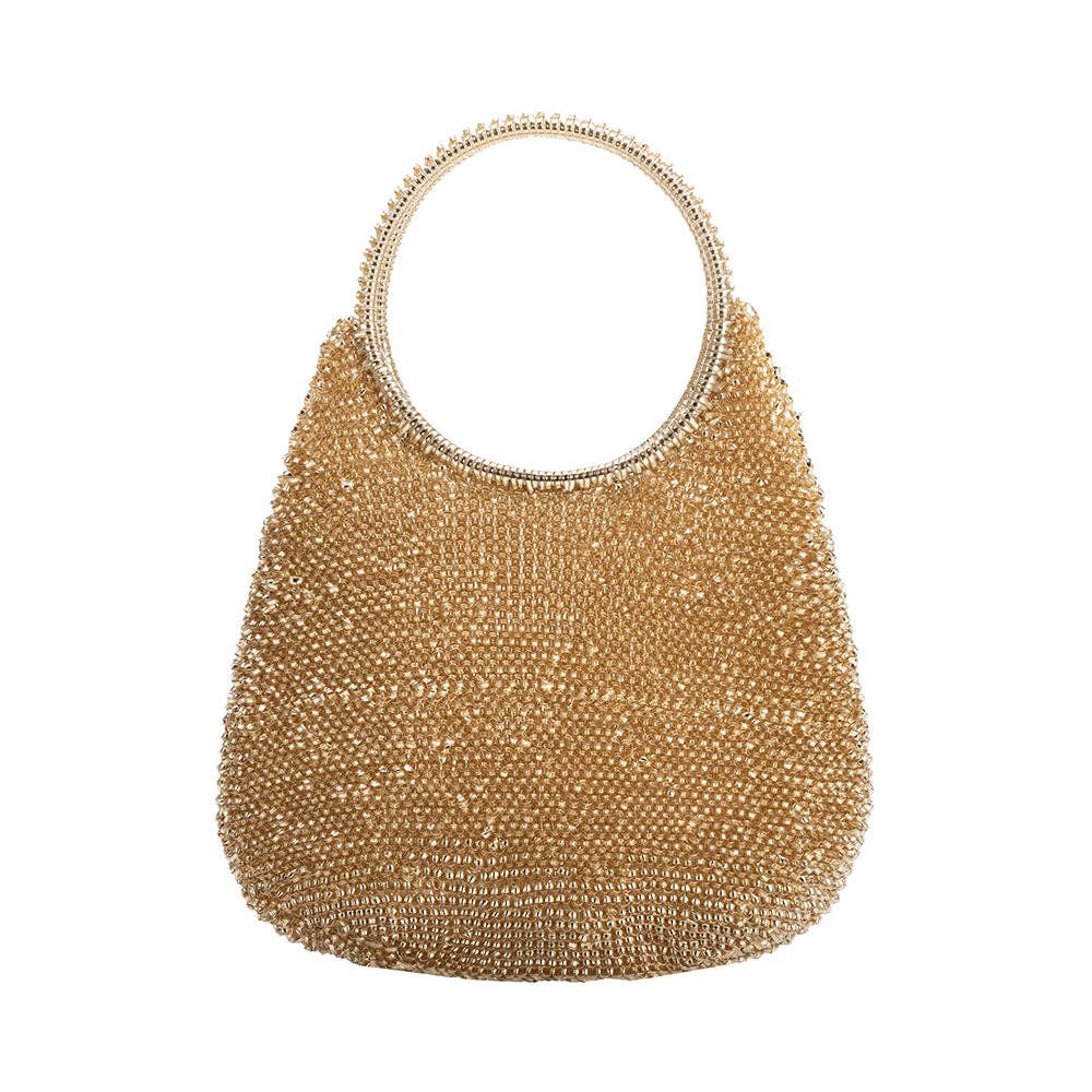 Tiffany Gold Crochet Jelly Top Handle Bag