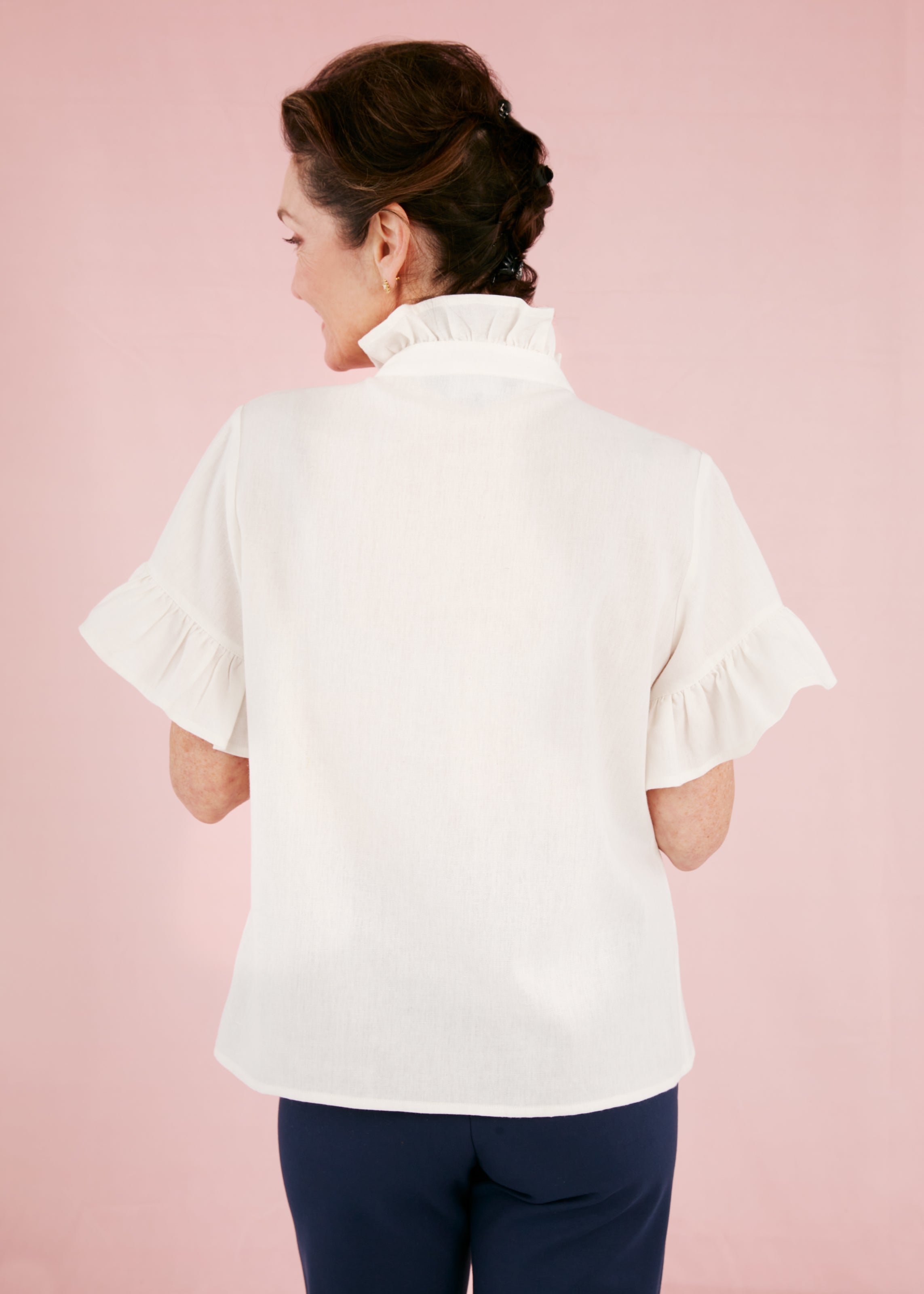 Sadie Top White Linen