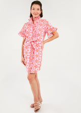 Katie Dress Lavender Coral Eyelet