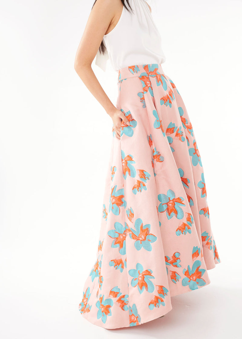 Olivia Wrap Skirt Dusk Blue Flower