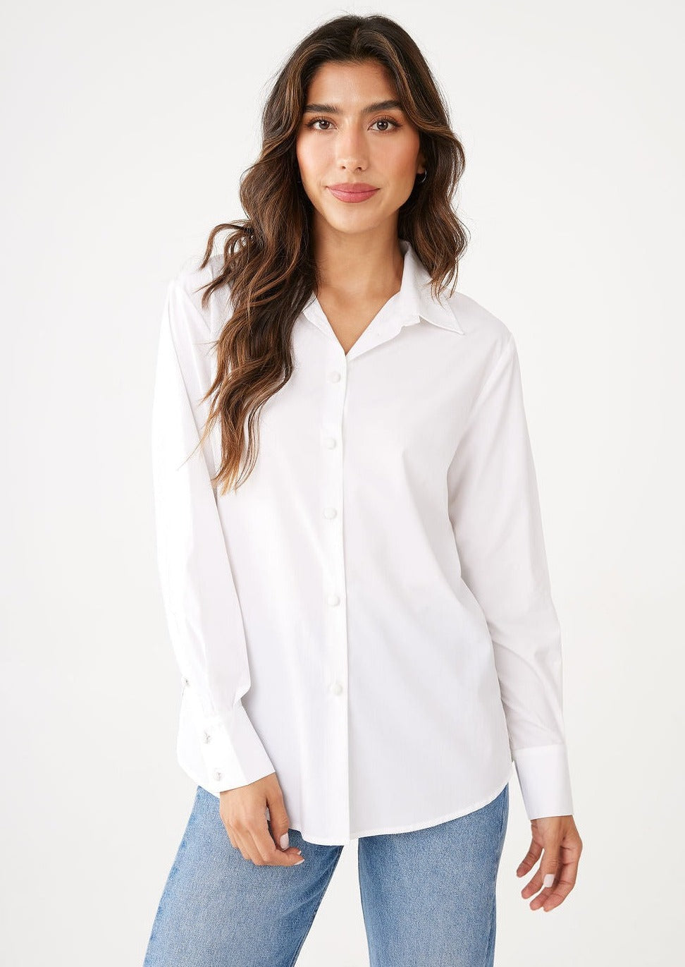 Nora White Poplin Blouse