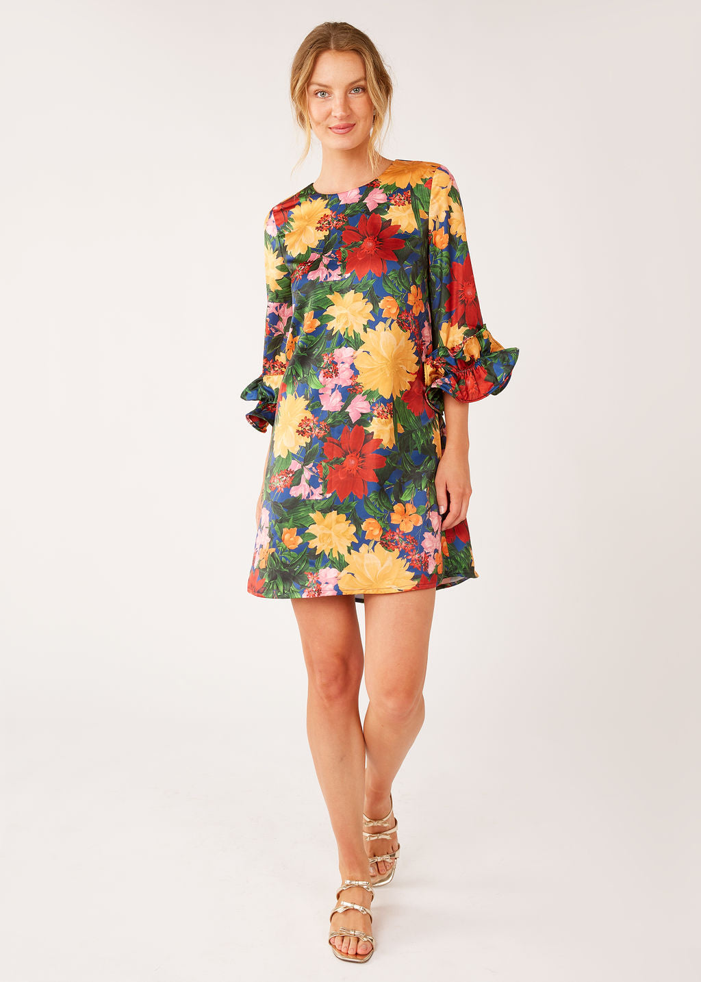 Bronwyn Dress Full Bloom Satin