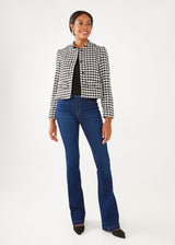 Onassis Jacket Black and White Houndstooth