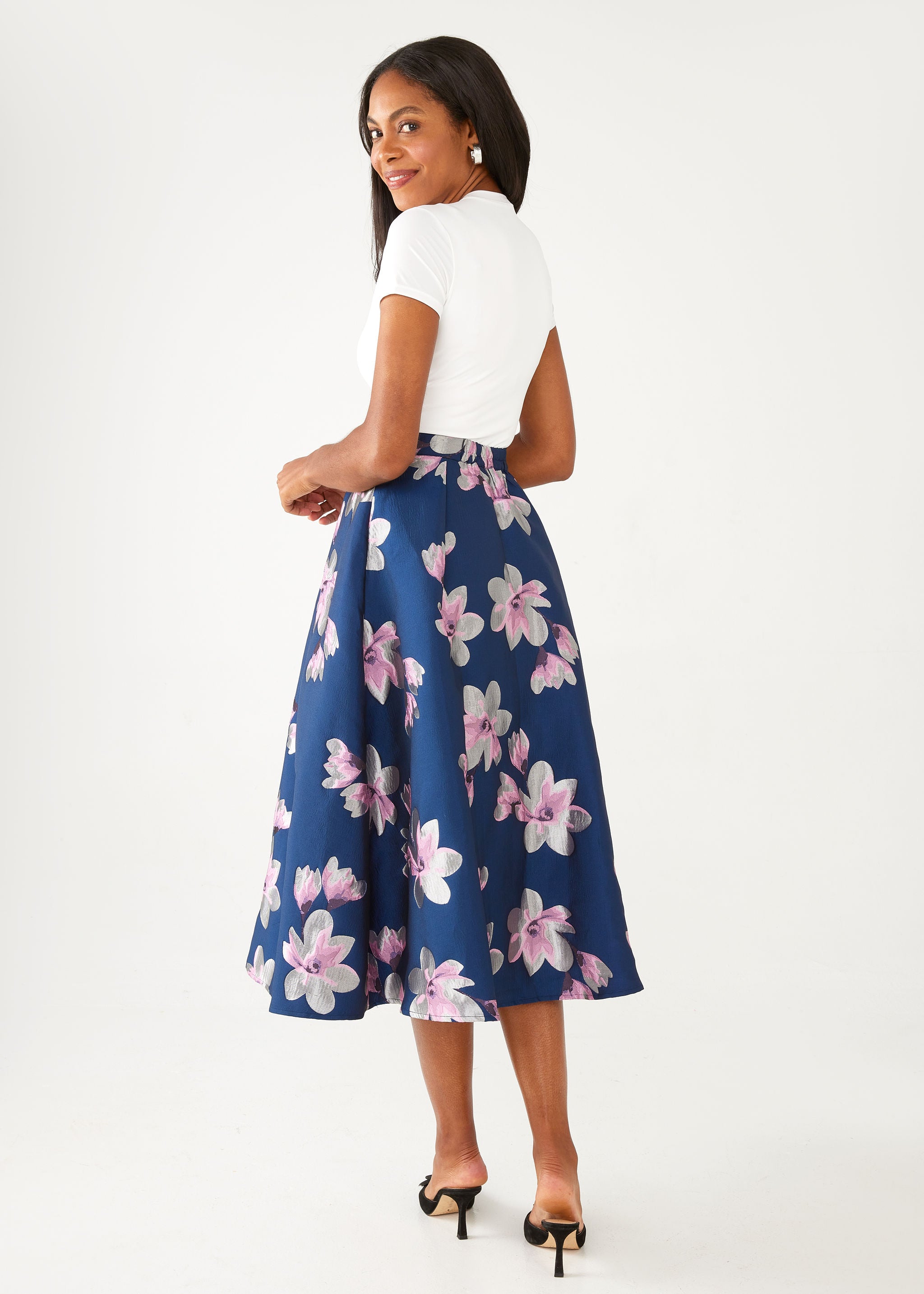 Floral skirt jacquard best sale