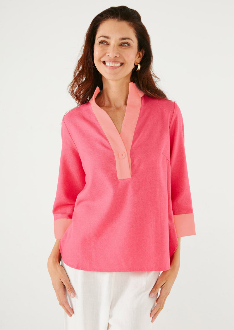 Effie Blouse Pink Linen